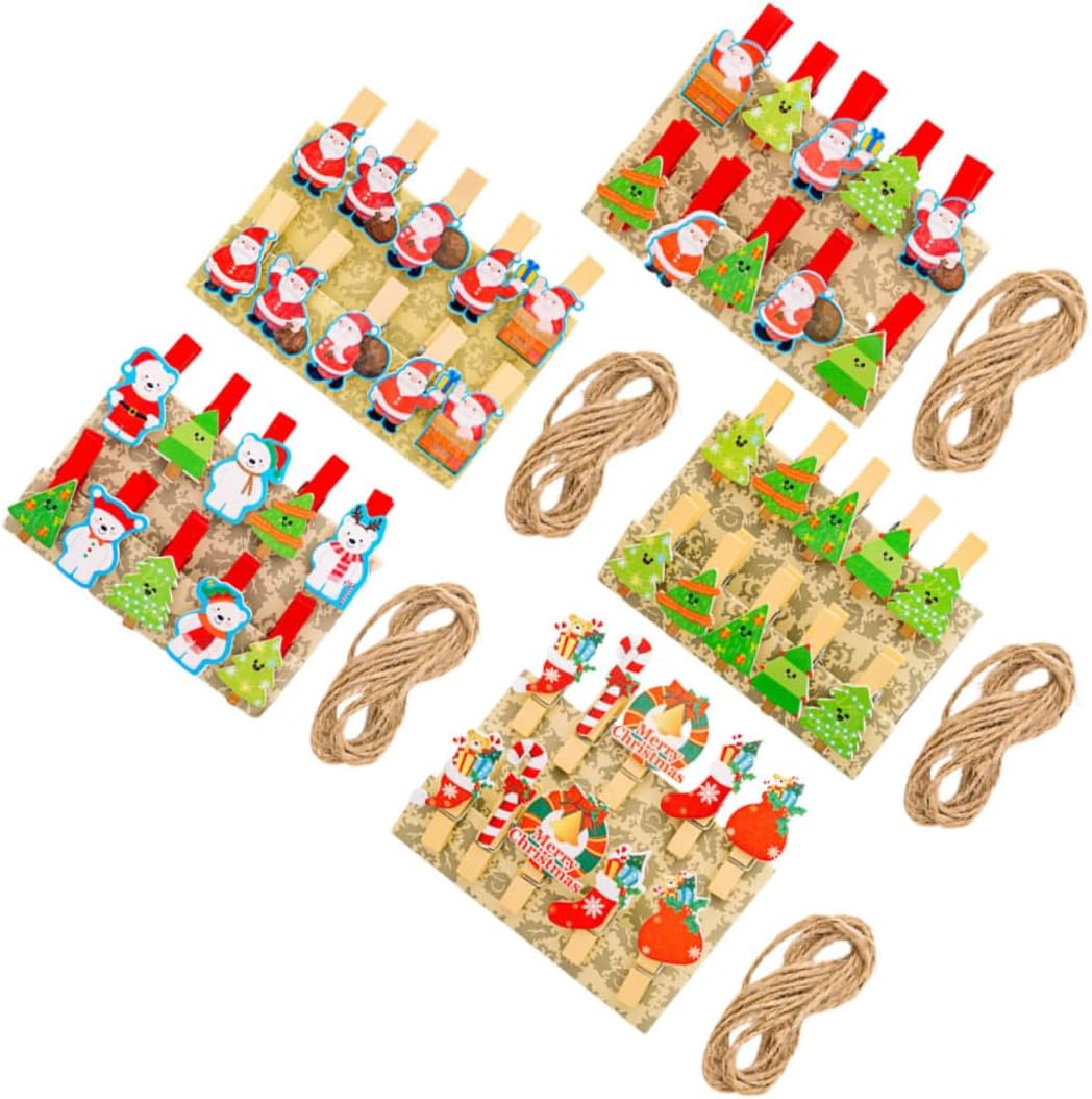 jojofuny 50pcs Wood Crafts Mini Wooden Clothespins Mini