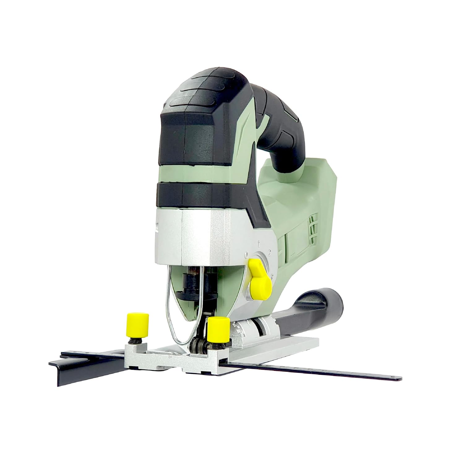 Seghetto Alternativo Pendolare 20V, con 2 Lame Incluse, Motore Bipolare, Telaio in Alluminio Ultraleggero, Angolo di Smusso 45°