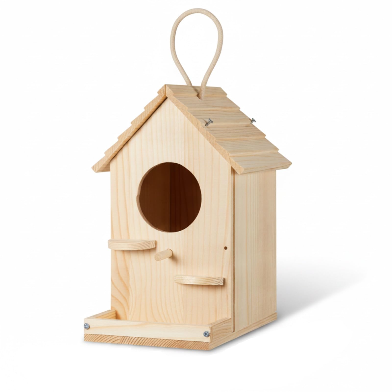 Liliful Juego de 2 casas de pájaros de madera con pintura y pinceles, kits de pintura para niños, niñas, adultos, construcción, aula, cumpleaños, interiores y exteriores