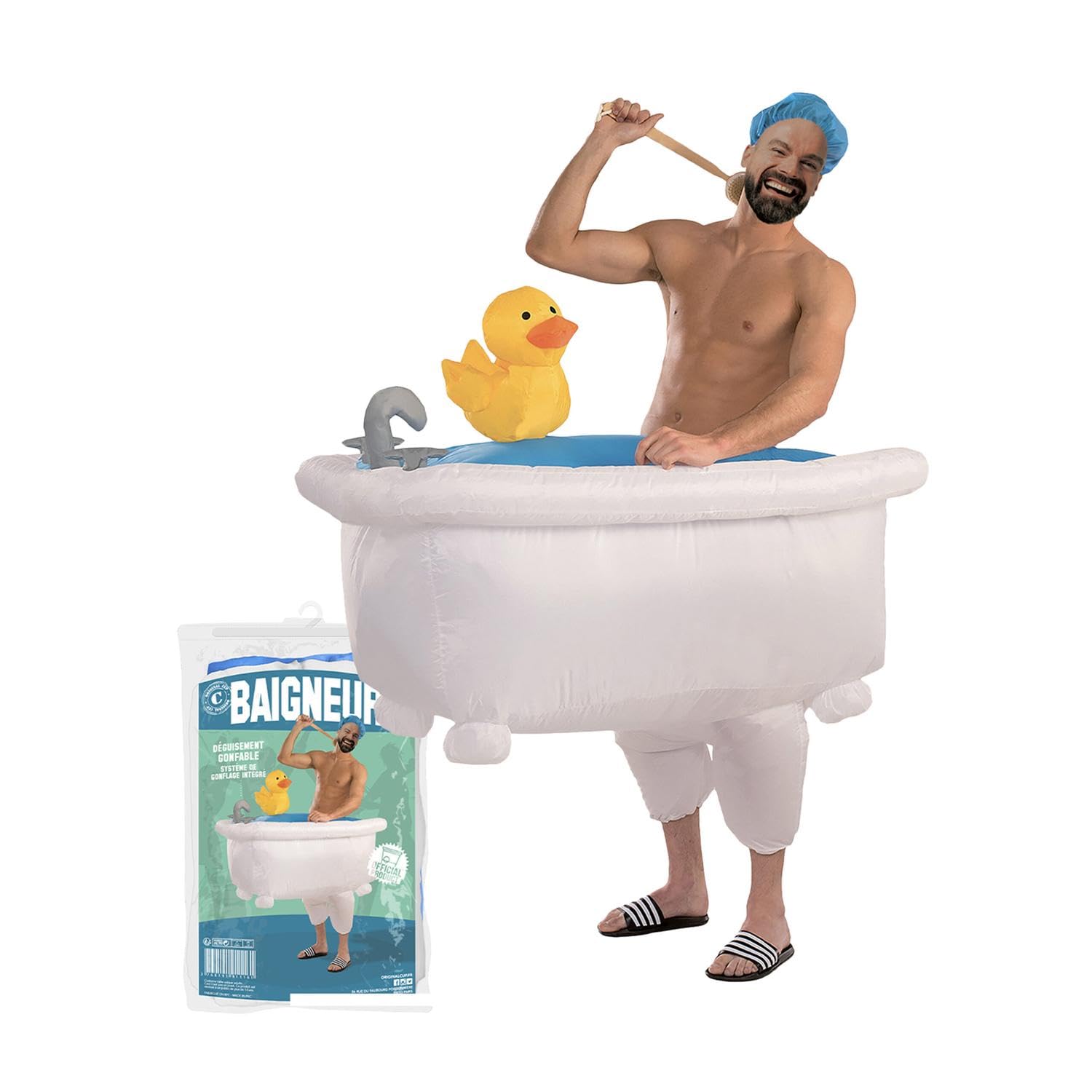 AirSuit® Traje de bañera Inflable | Traje Peculiar | Tamaño Adulto | Poliéster Cómodo | Resistente | Sistema de inflación Incluido | OriginalCup®