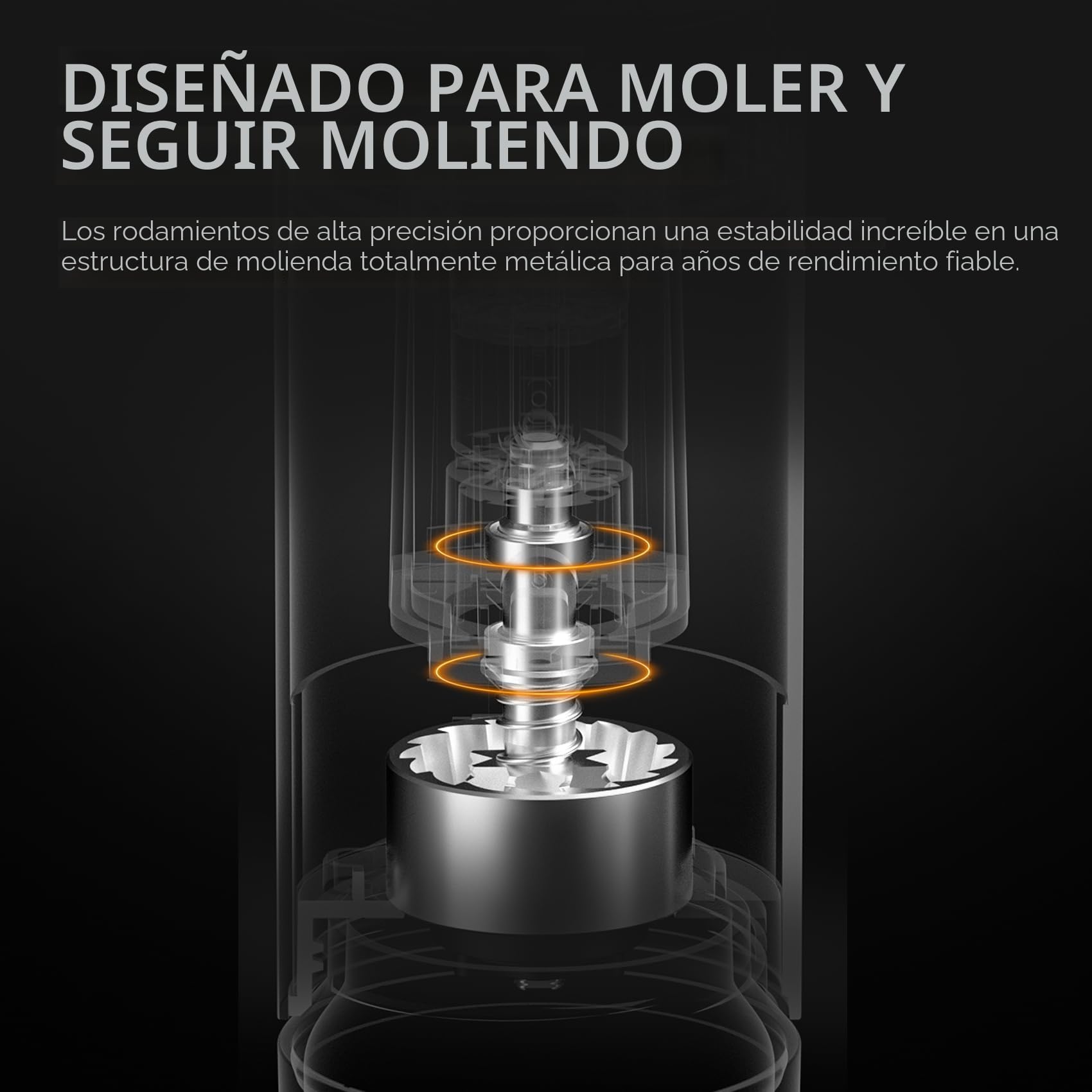 TIMEMORE Molinillo de café de muelas, molinillo eléctrico portátil con cuerpo de metal, 30 ajustes precisos desde espresso hasta prensa francesa, diseño de bajo ruido, parada automática y protección