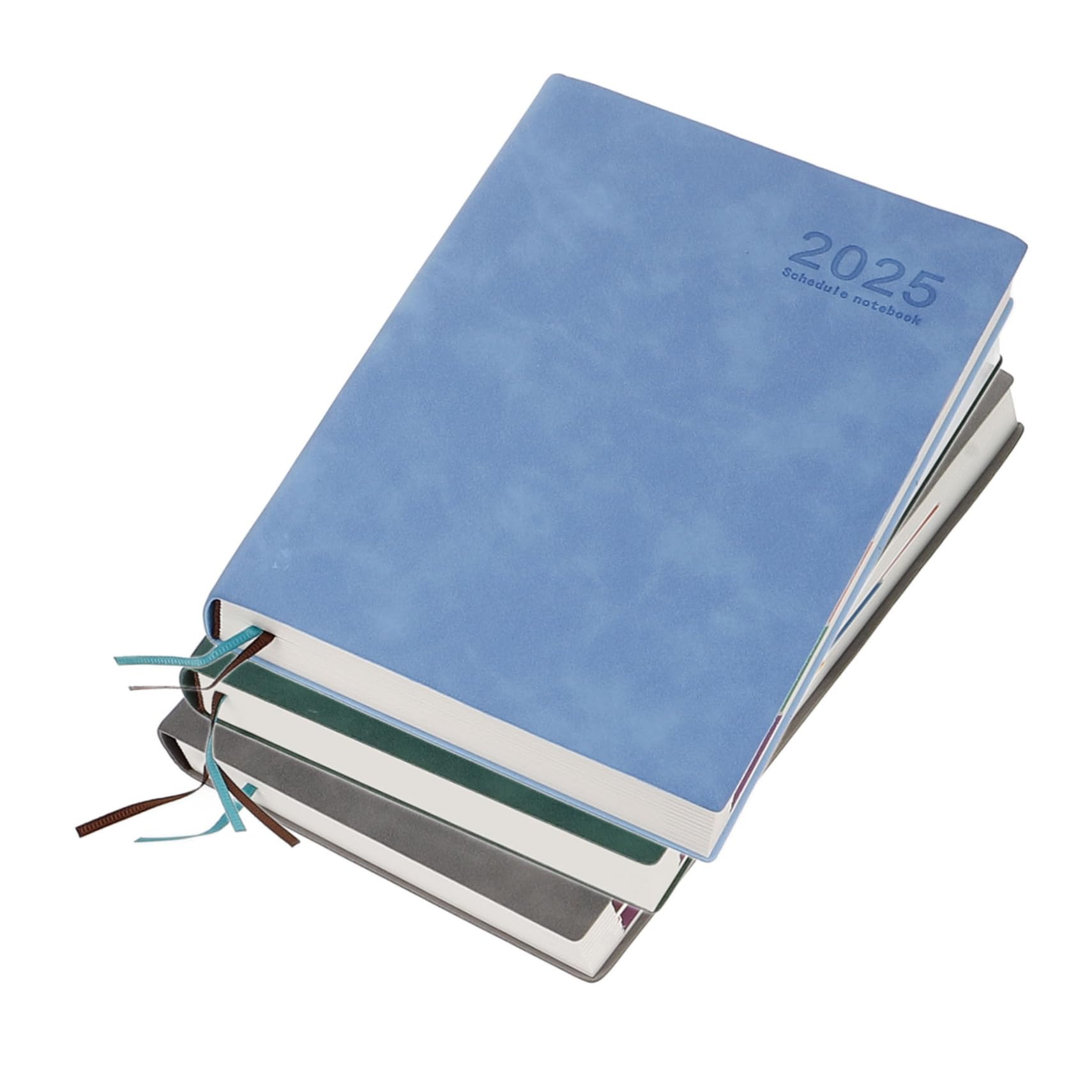 Pack Monatsplaner 2025 mit Pu Hardcover und Papier für Zeitmanagement | A5-format, Kompaktes 3 Stück, für Zuhause und Unterwegs, Modernes Design