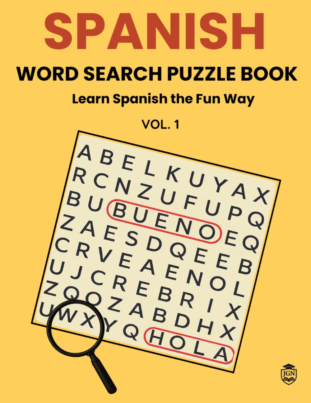 Spanish Word Search Puzzle Book Vol. 1: Learn Spanish the Fun Way – Word Search Puzzles for Beginners