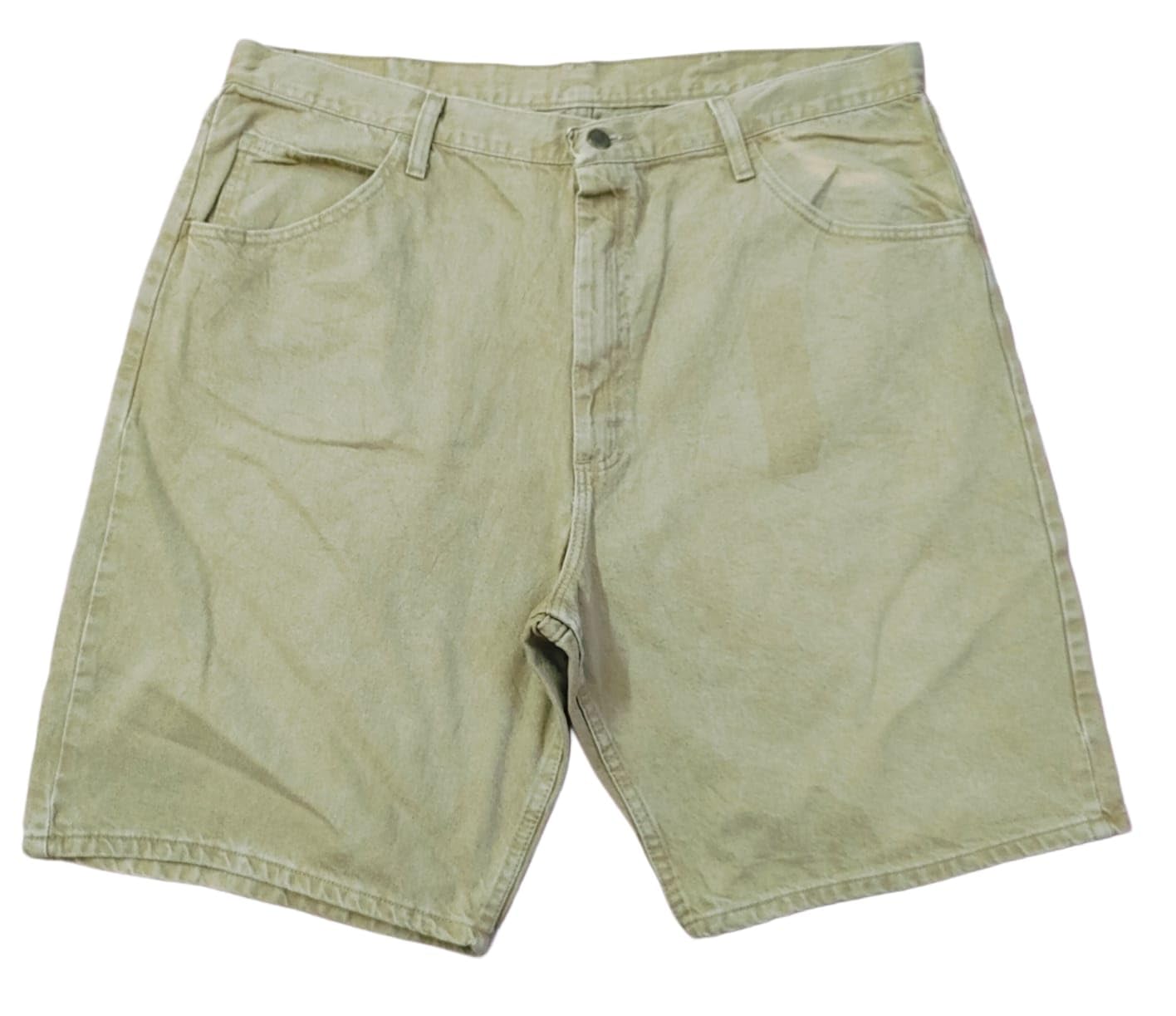 happening Plus Size Women Non Stretch Denim Long Shorts(Bermuda) - Length 22.5 inch - HIGH Rise - Beige Color - Waist Size (3XL) 38 to (4XL) 40 inch-picture-30