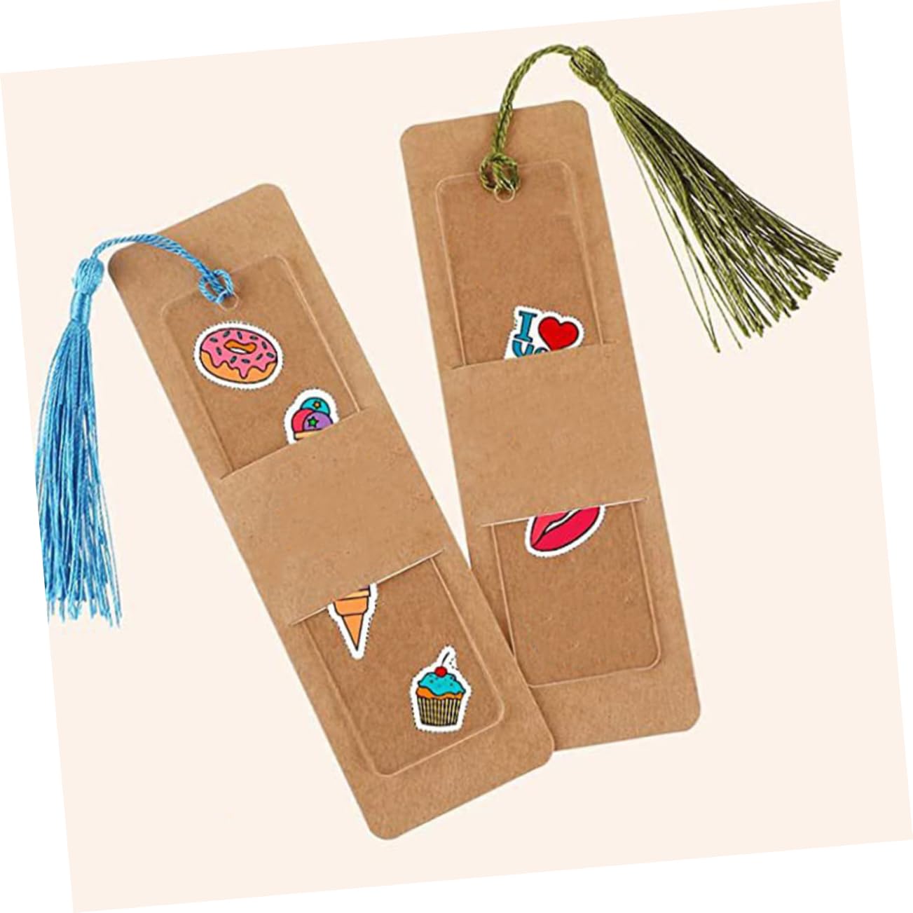 DOITOOL 150 Set Segnalibri Acrilici Vuoti con Nappe Colorate Segnalibri Mano per Progetti Diy