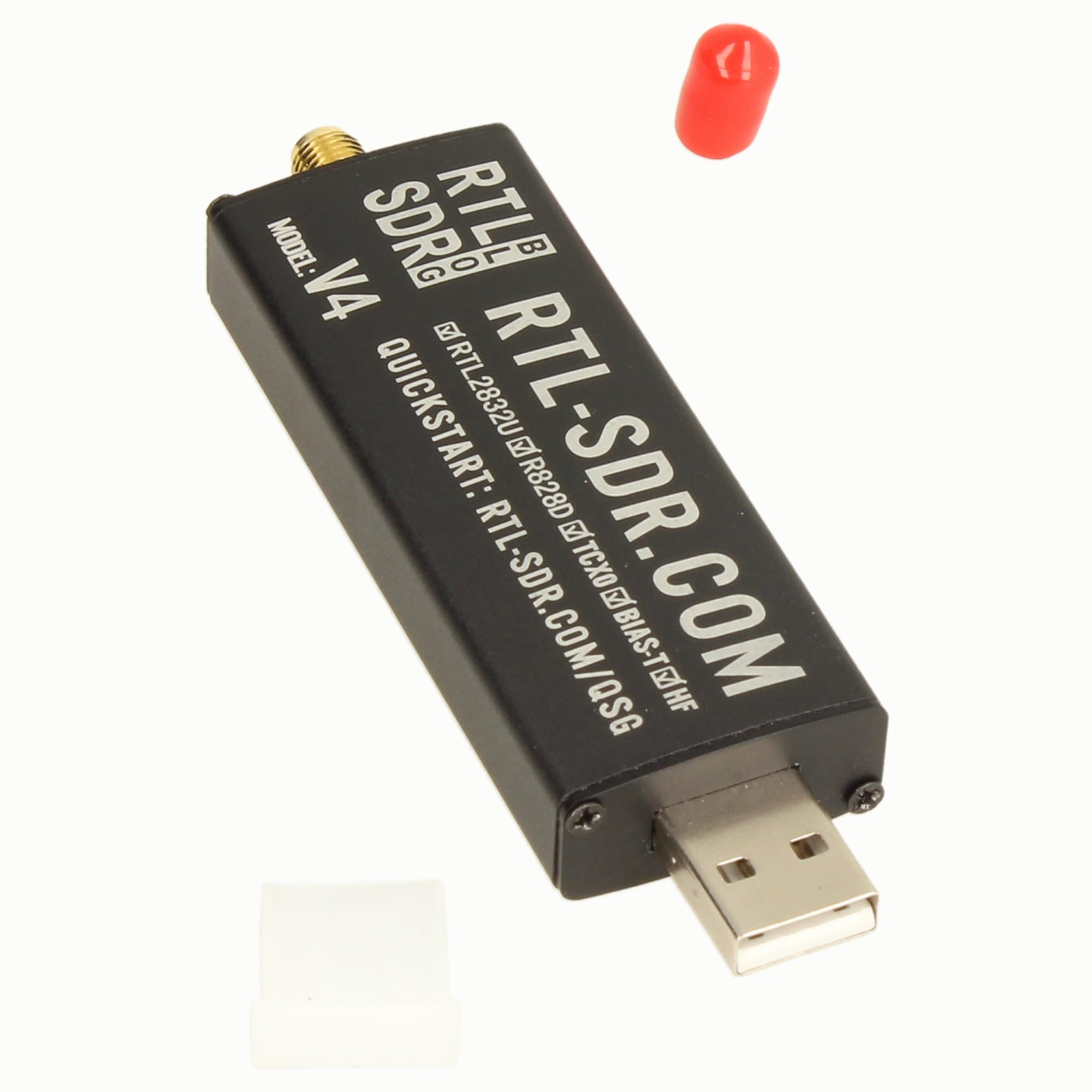RTL-SDR Blog V4 SDR R828D HF Bias Tee SMA SDR Empfänger mit Antennen Set