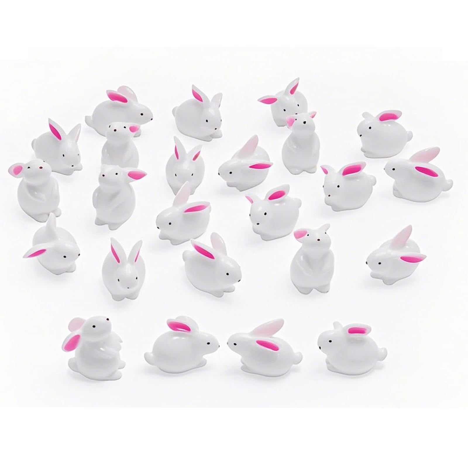 Mini Resin Rabbit Figurines - Pack of 20