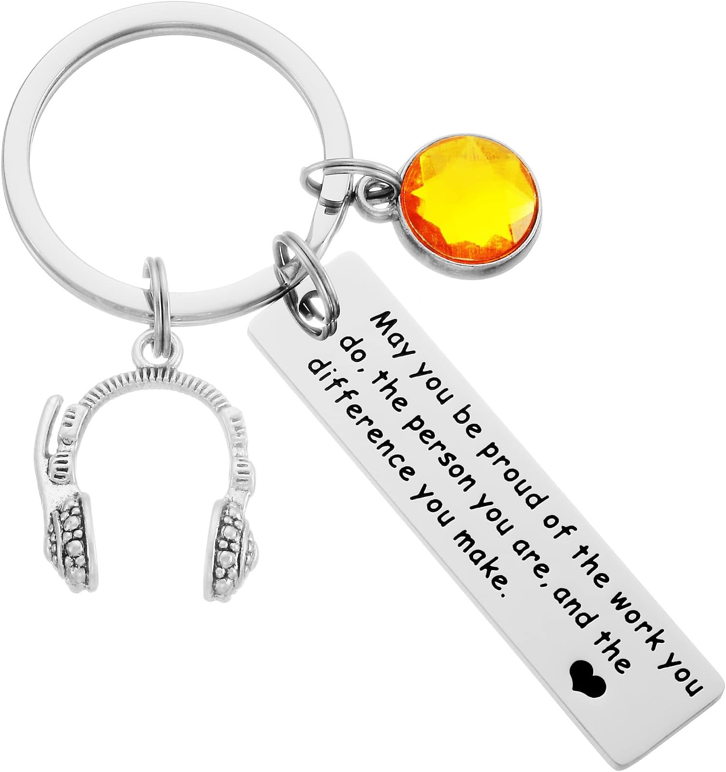HUTIMY Dispatcher Gifts Thin Gold Line Gift 911 Operators Dispatch 911 Keychain