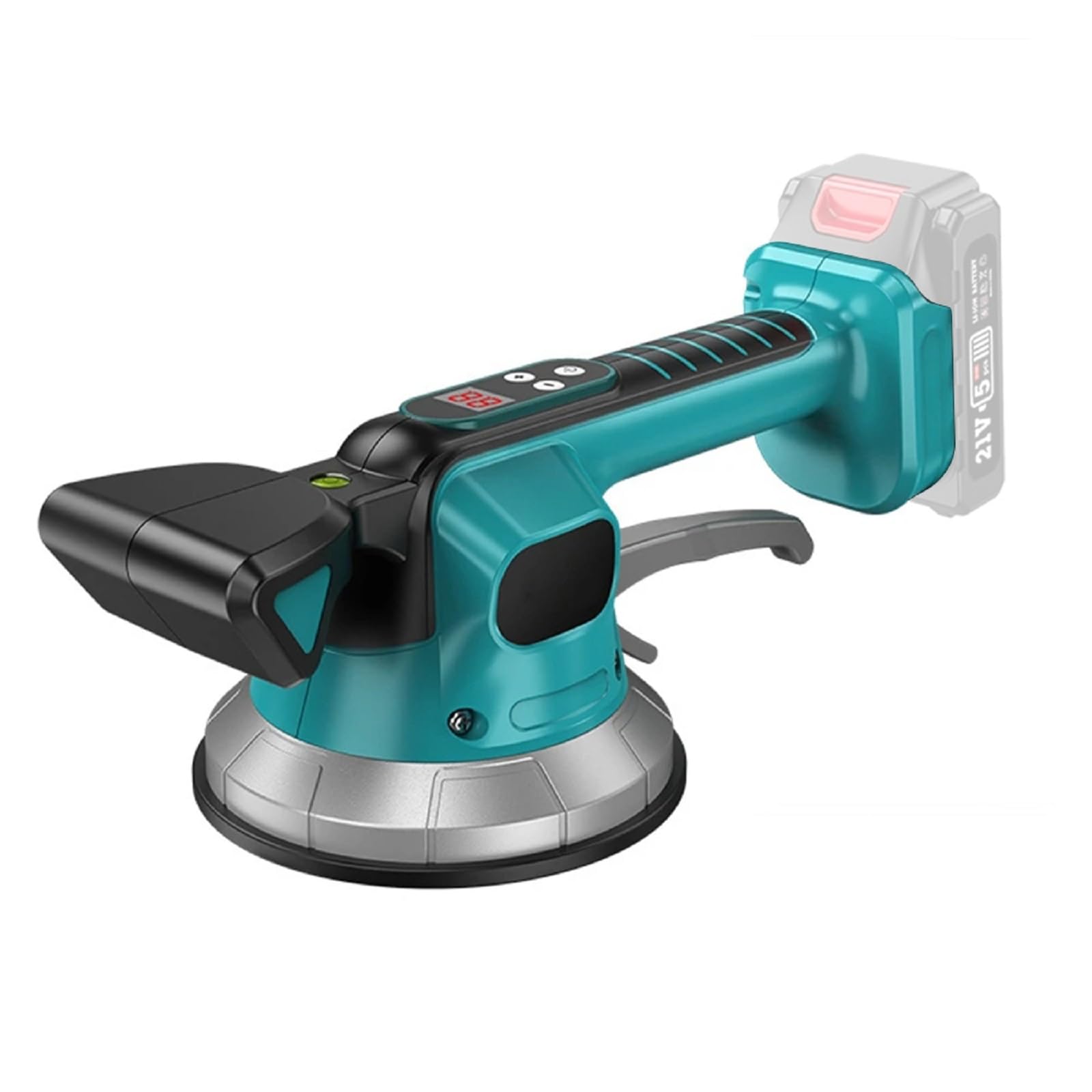 Máquina de baldosas inalámbrica, Vibrador de baldosas, Máquina de azulejos para Makita 18V batería, 10 velocidades ajustables, Herramienta vibratoria para azulejos de pared, adsorción 200 kg (sin