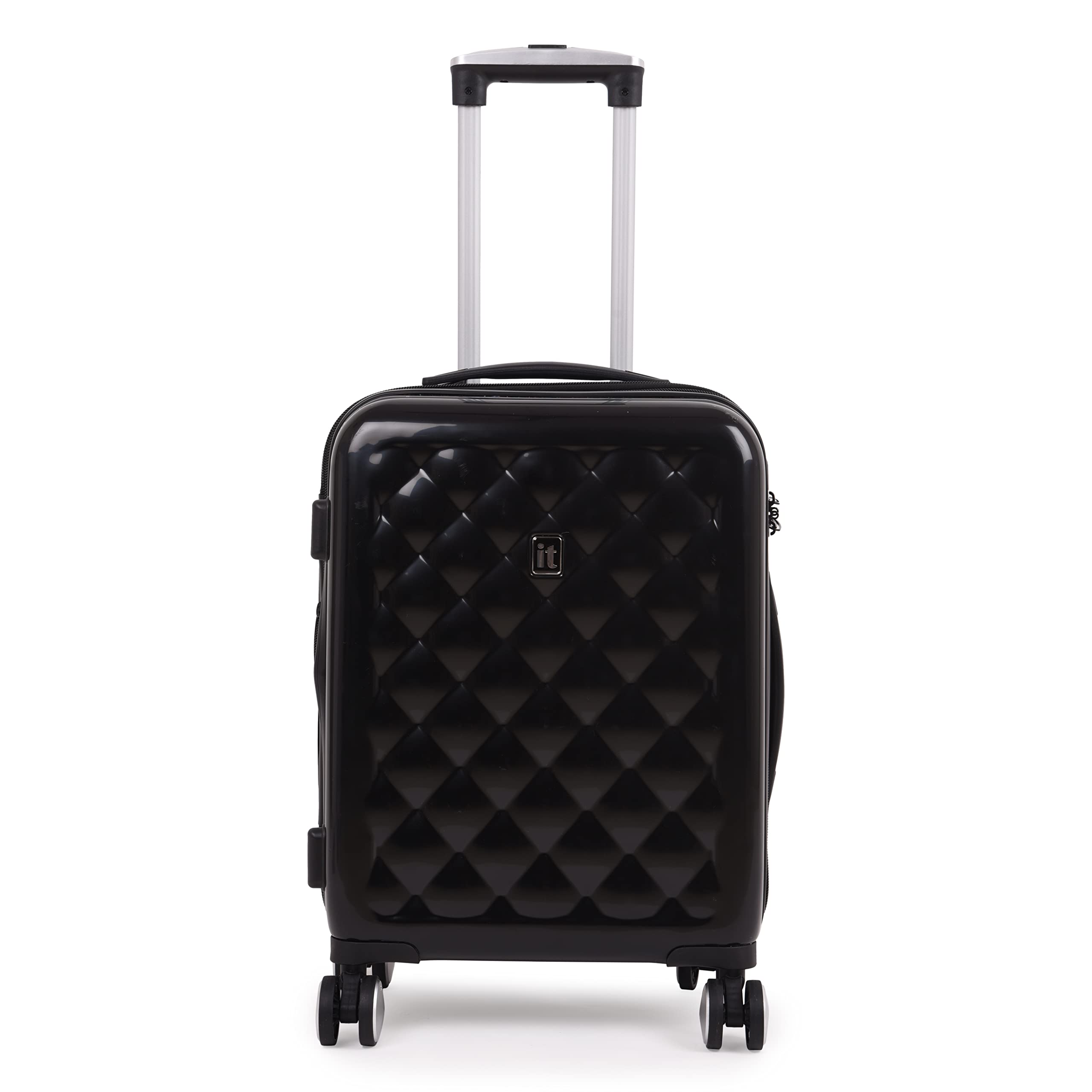 Fashionista Glossy Black Cabin-20 inches Expandable PC Hardsided with TSA Lock 8 Wheel Trolley Bag-image-34