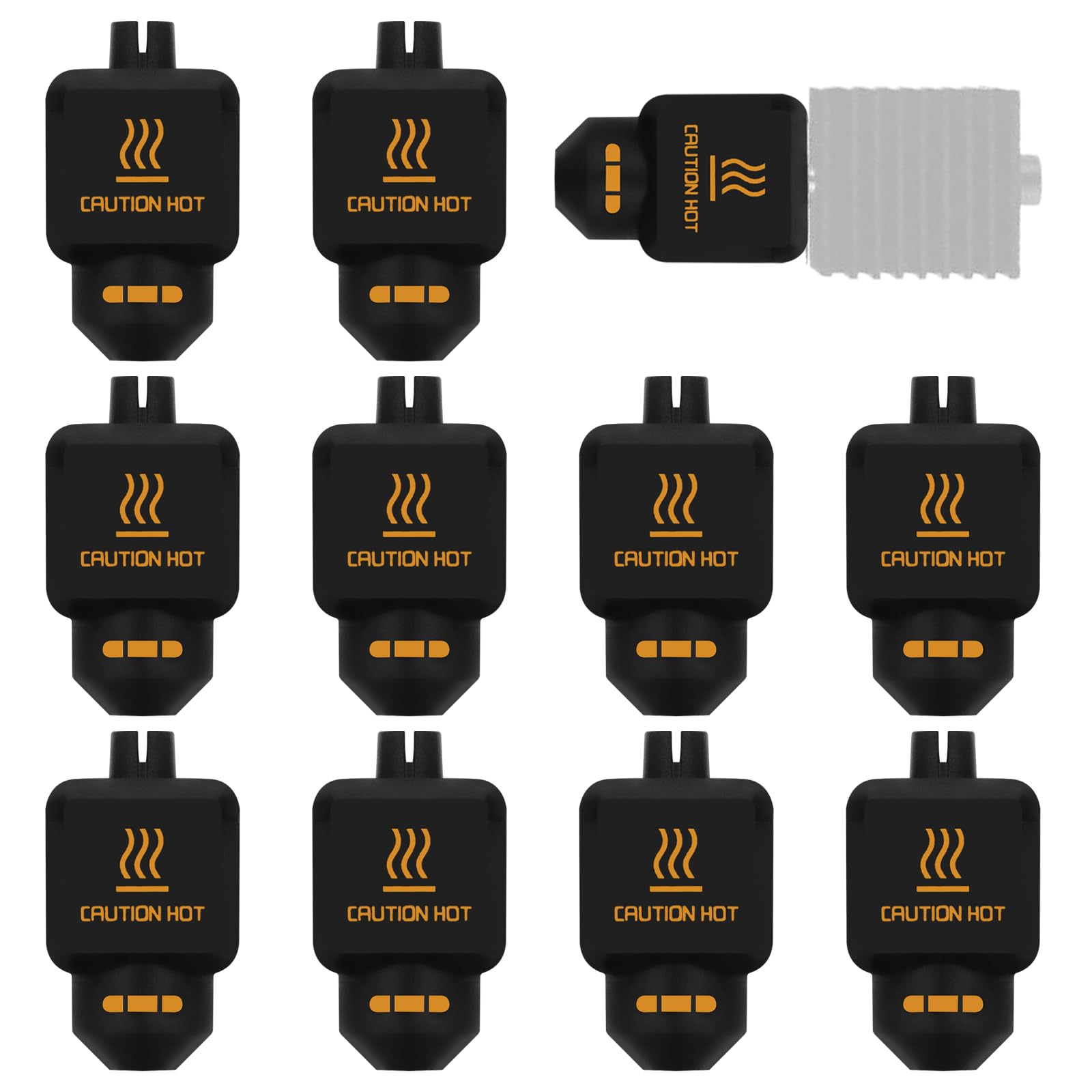 Photo 1 of 10Pcs Silicone Sock for Bambu Lab P2S, Hotend Heater Block Silicone Cover Nozzle 3D Printer Print Head Boot, High Temperature Enclosure Accessories Parts Protecting Extruder Sleeve Black