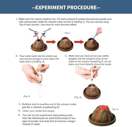 Yongyu Chenzinan Volcanic Eruption Diy Science Experiment Toy Set For Children Over 10 Years Old Chemical Experiment Education Textbook Color As Shown Amazon Co Uk Kitchen Home