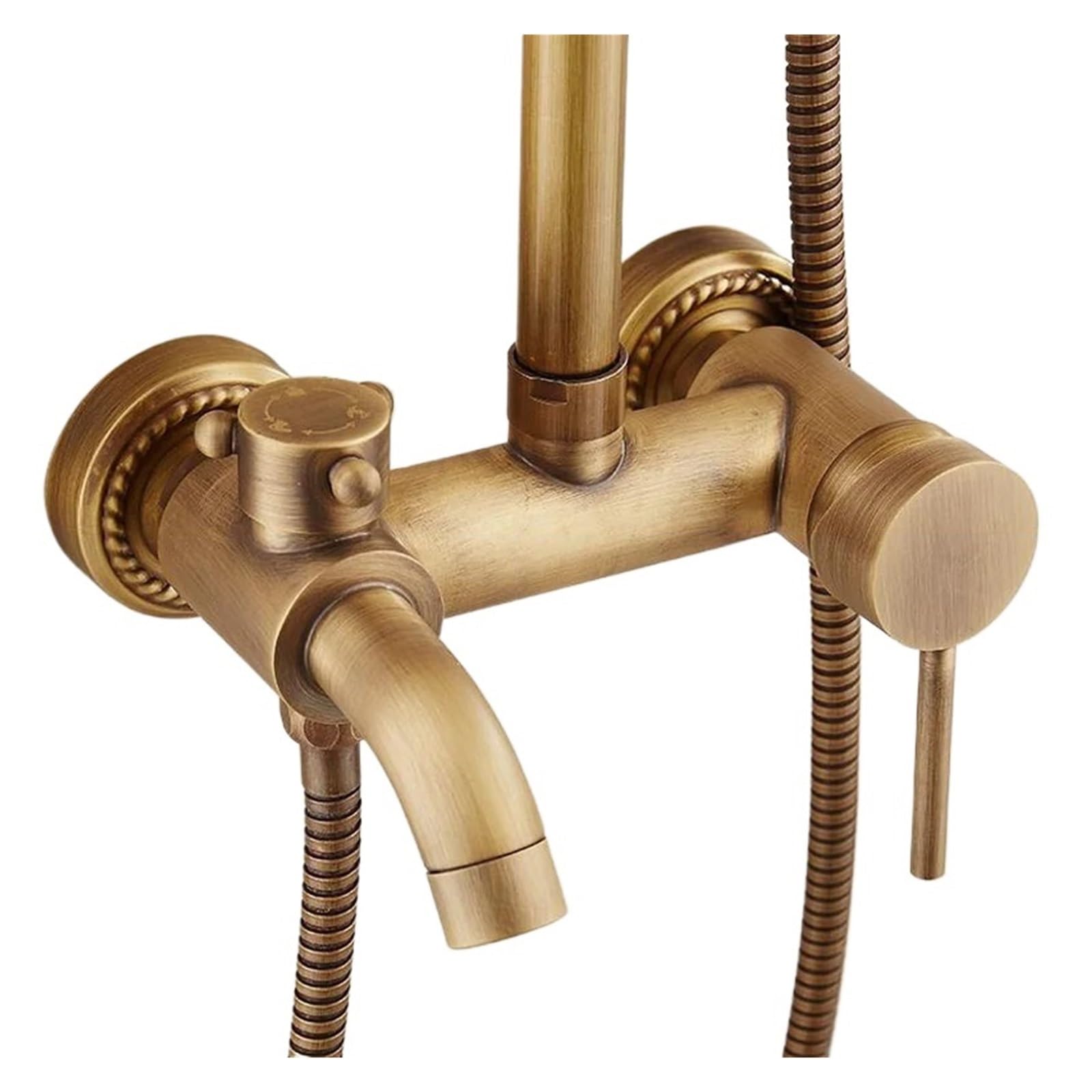 Grifo de baño antiguo empotrado con válvula mezcladora de cobre YT-5313-A