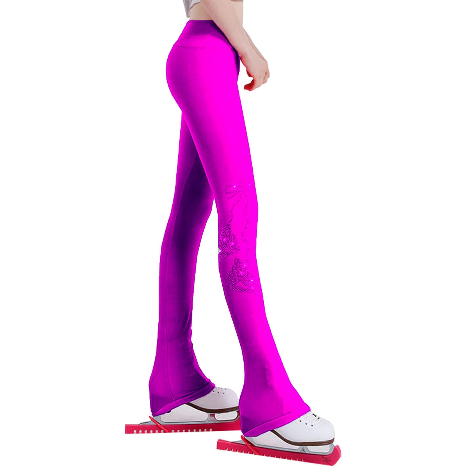 Youthful Flying Ensemble Veste Et Pantalon D'entraînement De Patinage Artistique Filles Et Femmes Haute Élastique Vêtements De Patinage Sur Glace( Size:3XL,Color:Rose Rouge