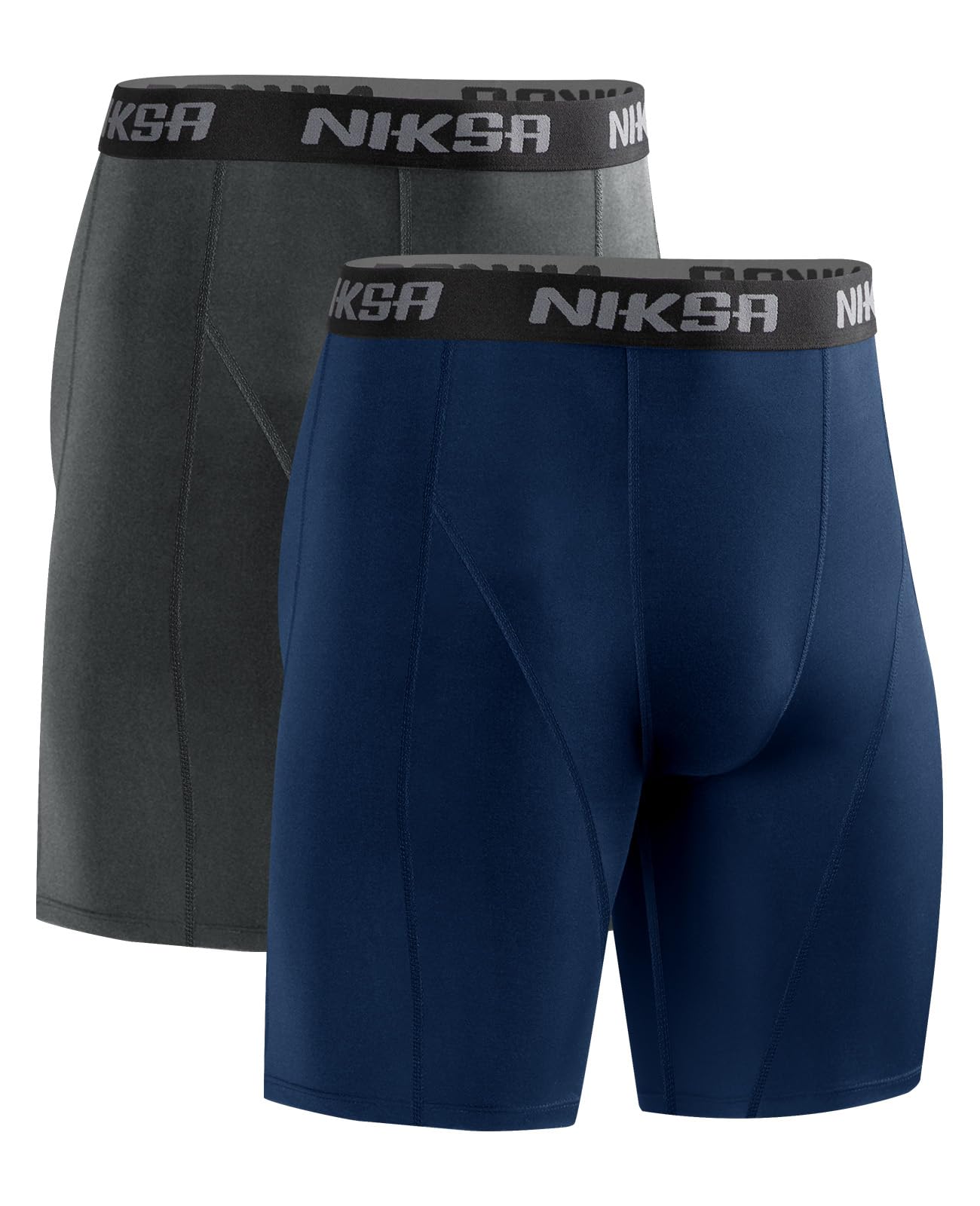 Niksa 1/3er Pack Herren Kompressionsshorts Schnelltrocknendes Base Layer Tights Sport Unterhosen für Enge trockene und atmungsaktive Radlerhose, Sportshorts mit Handytasche