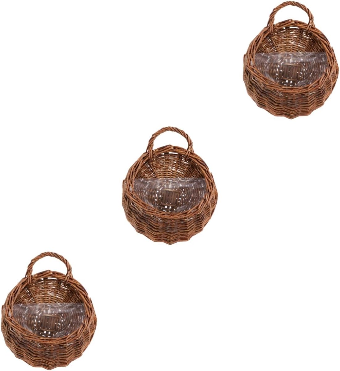 CAXUSD Pack of 3 Flower Baskets, Cactus Pot Vase, Flower Container Made