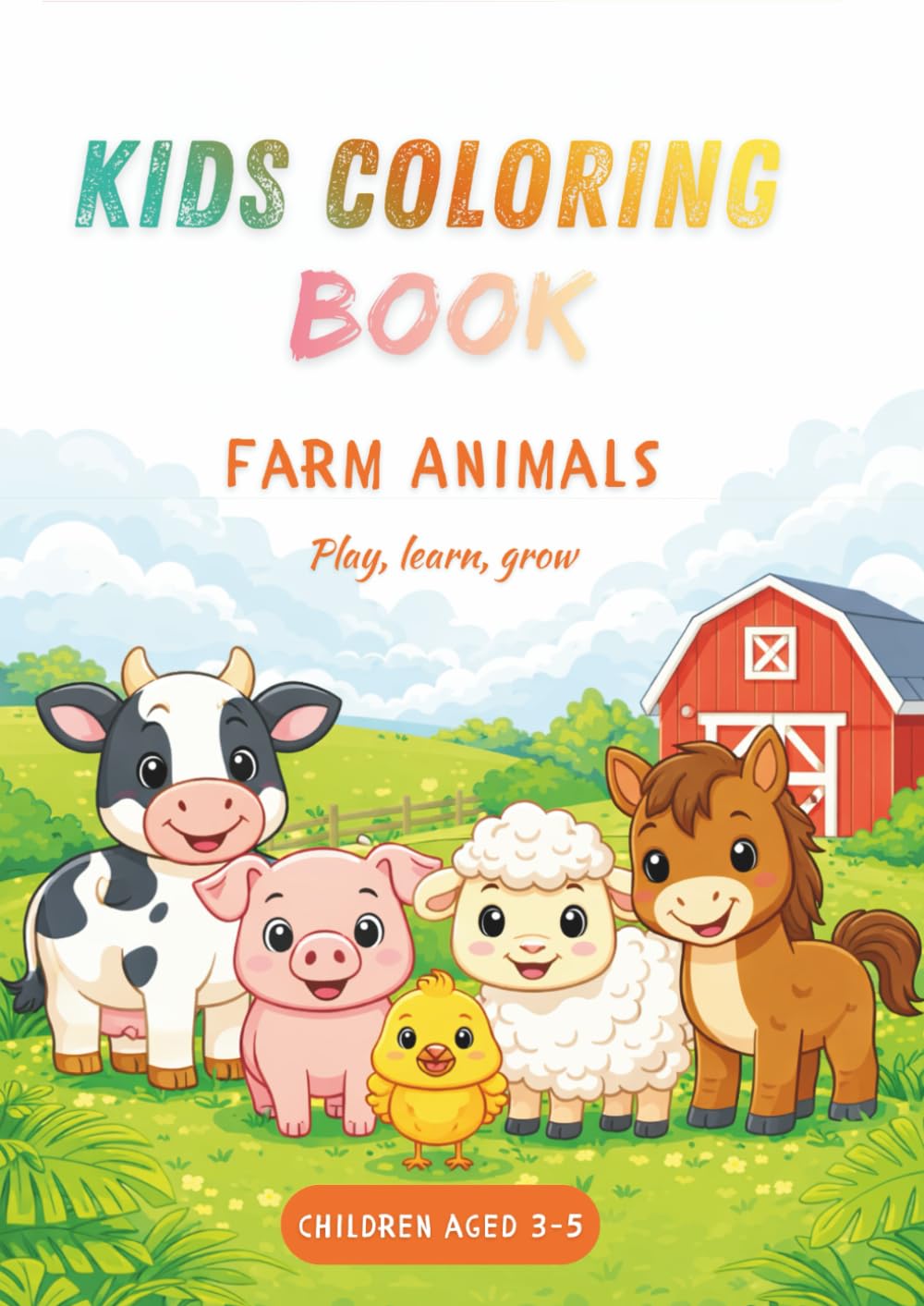 Kids Coloring Book - Farm animals