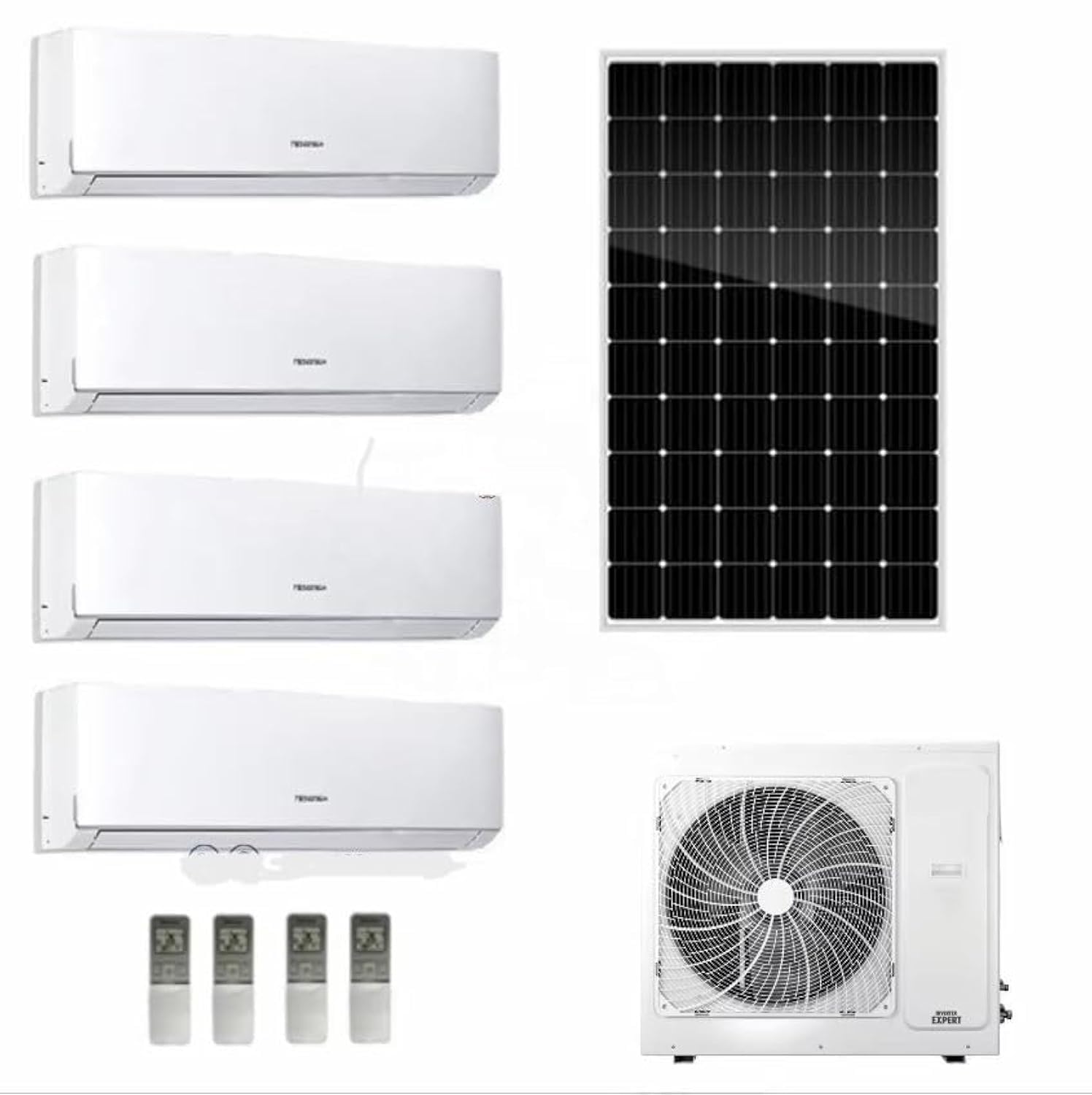 42000BTU Inverter Solare Multi 9k Zone Split Condizionatore d'aria e riscaldatore - 5 zone