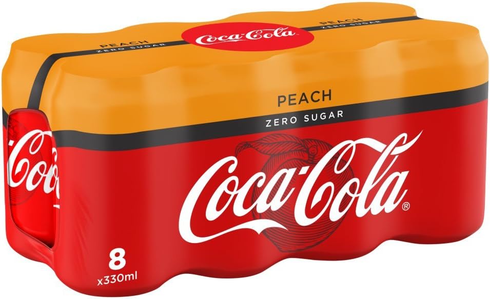 Coca-Cola Zero Sugar Peach 8 x 330ml Cans