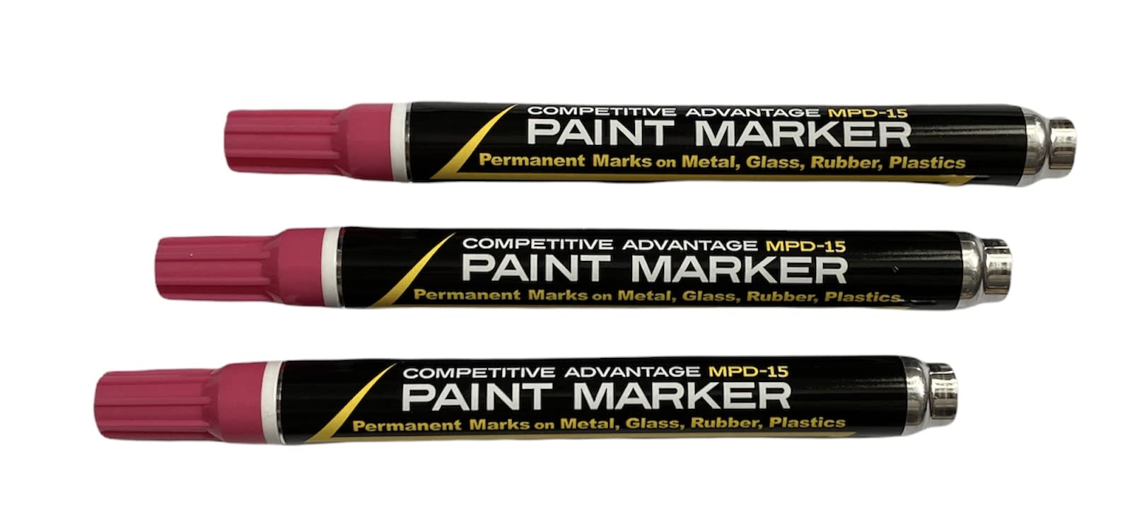 Competitive Advantage Enamel Paint Marker | MPD-15 | MEDIUM - 3 packs | Industrial Grade - 10ml | Multi-Surface | (17) Colors | Non-Toxic | Apiary