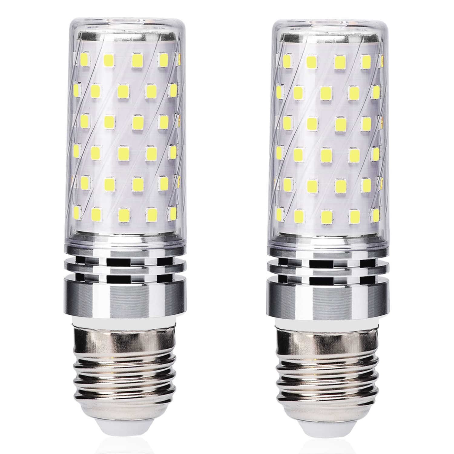 Ugvmn E27 LED Corn Bulbs 12W Equivalent to 100W Halogen Bulbs, E27 Cool White Led Bulb 6000K, Edison Screw LED Light Bulbs, No Flicker, No Dimmable, 1400LM, AC 230V,2 Pack