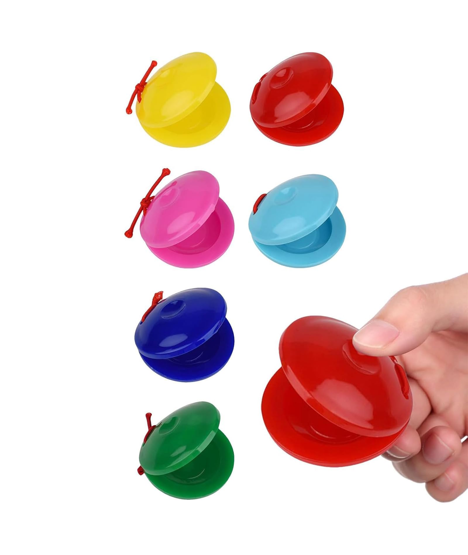 6 PCS Drum Set, Castanets Musical Instruments for Music Teachers, Classroom Music Education and Cultural Performances, Portable Practice Set for Group Ensemble Playing and Solo Rhythmic Exploration-picture-19