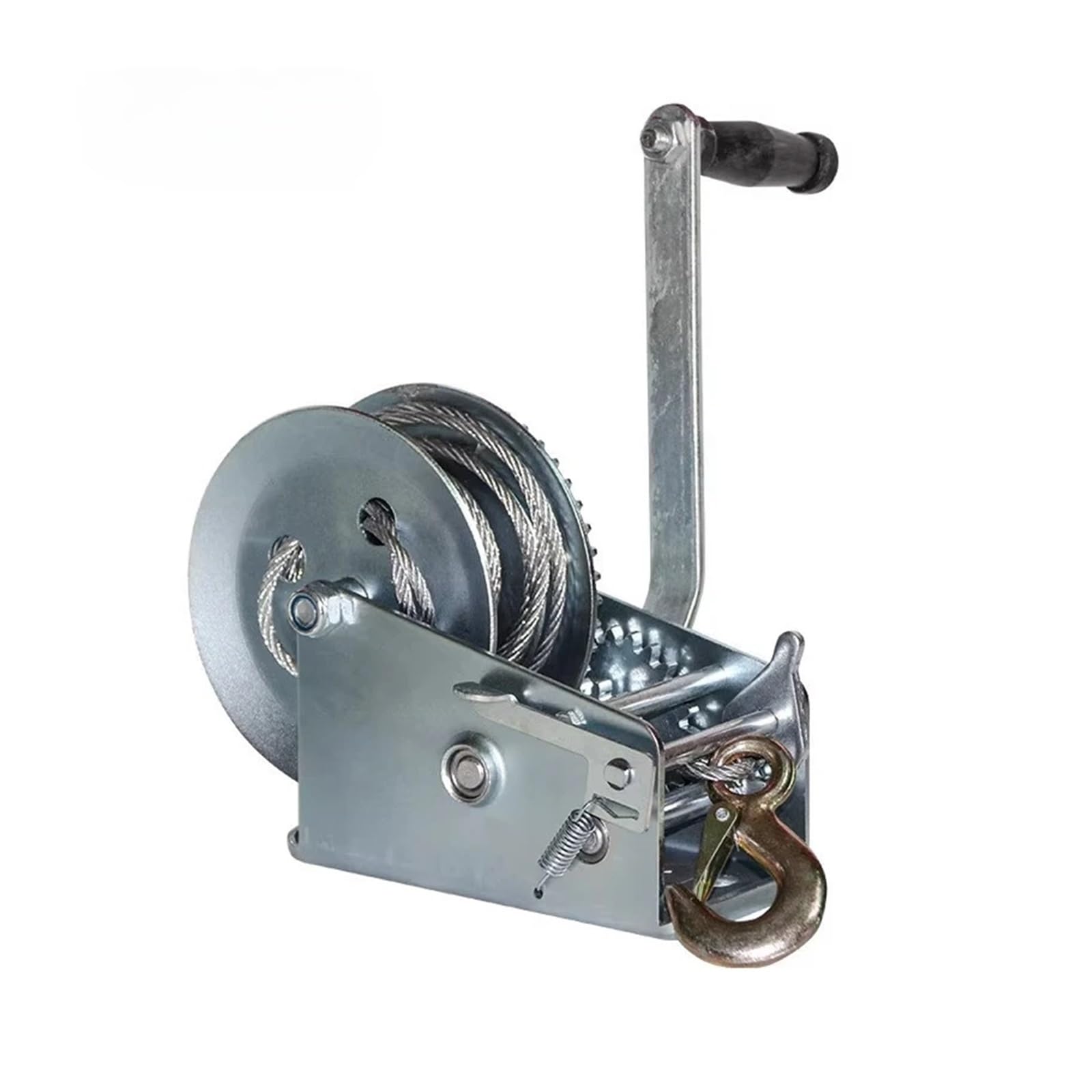 Verricello manuale 453,6 kg – Sollevatore a cavo in acciaio resistente 272-1360 kg Capaci versatile manovella strumento per trainare barche, rimorchi e veicoli fuoristrada