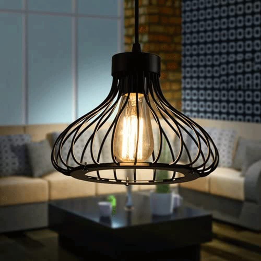 Agriturismo Light Fixtures Cucina Isola Appeso Lampada Appeso Lampada industriale Lampada a sospensione Retro Light Black Light Fixture Luci di metallo for camera da letto Rugby Foyer Light Fixture