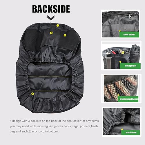 Miniatura 6 de Funda de asiento para cortacésped de 11 pulgadas compatible con John Deere Craftsman Cub Cadet Kubota funda universal para tractor de cortacésped