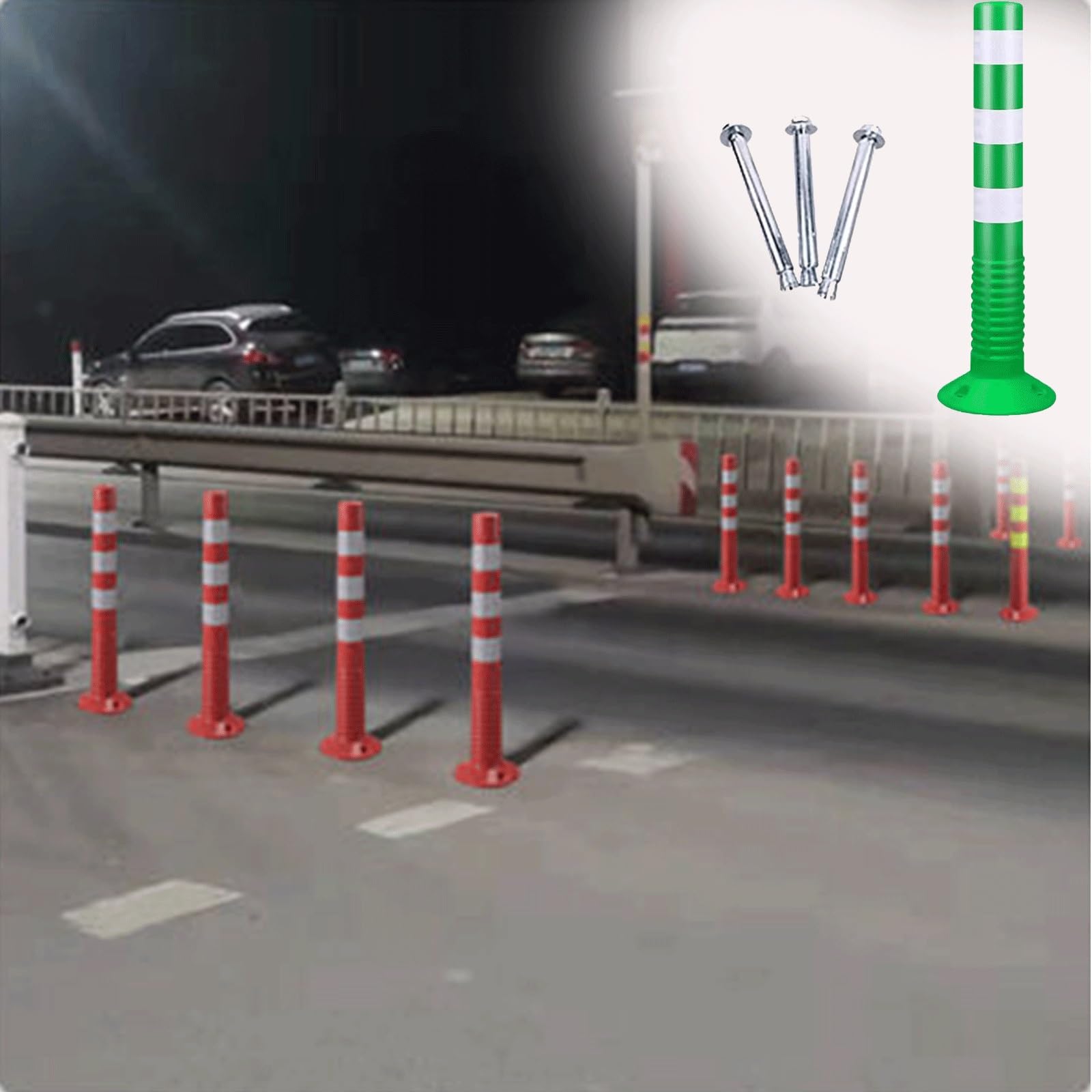 Poteau de signalisation vert 76 cm pour éviter les stationnements gênants