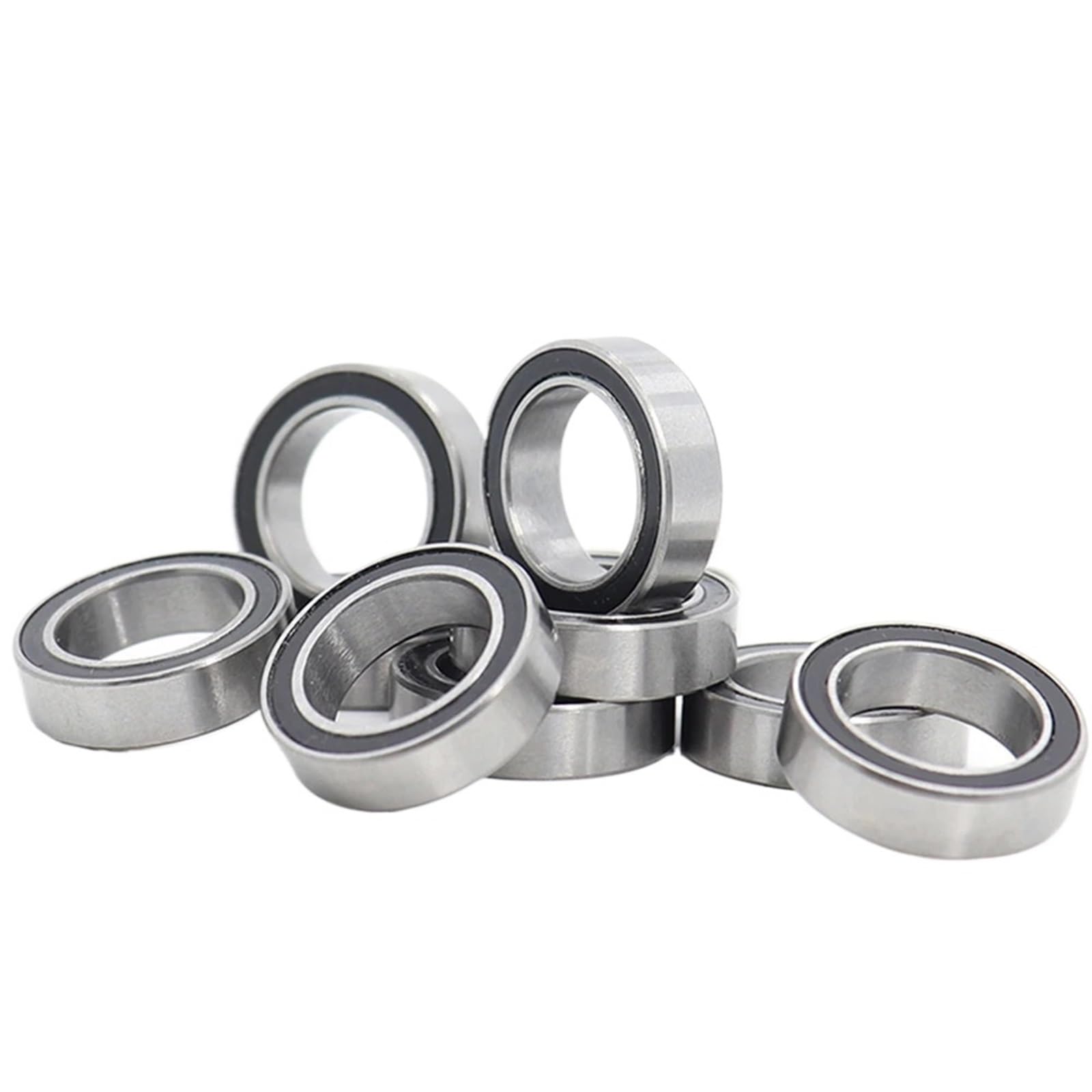 Deep Groove Double Rubber Seal Bearings 10pcs MR105RS 5x10x4mm ABEC-7 Ball Bearings Black Sealed