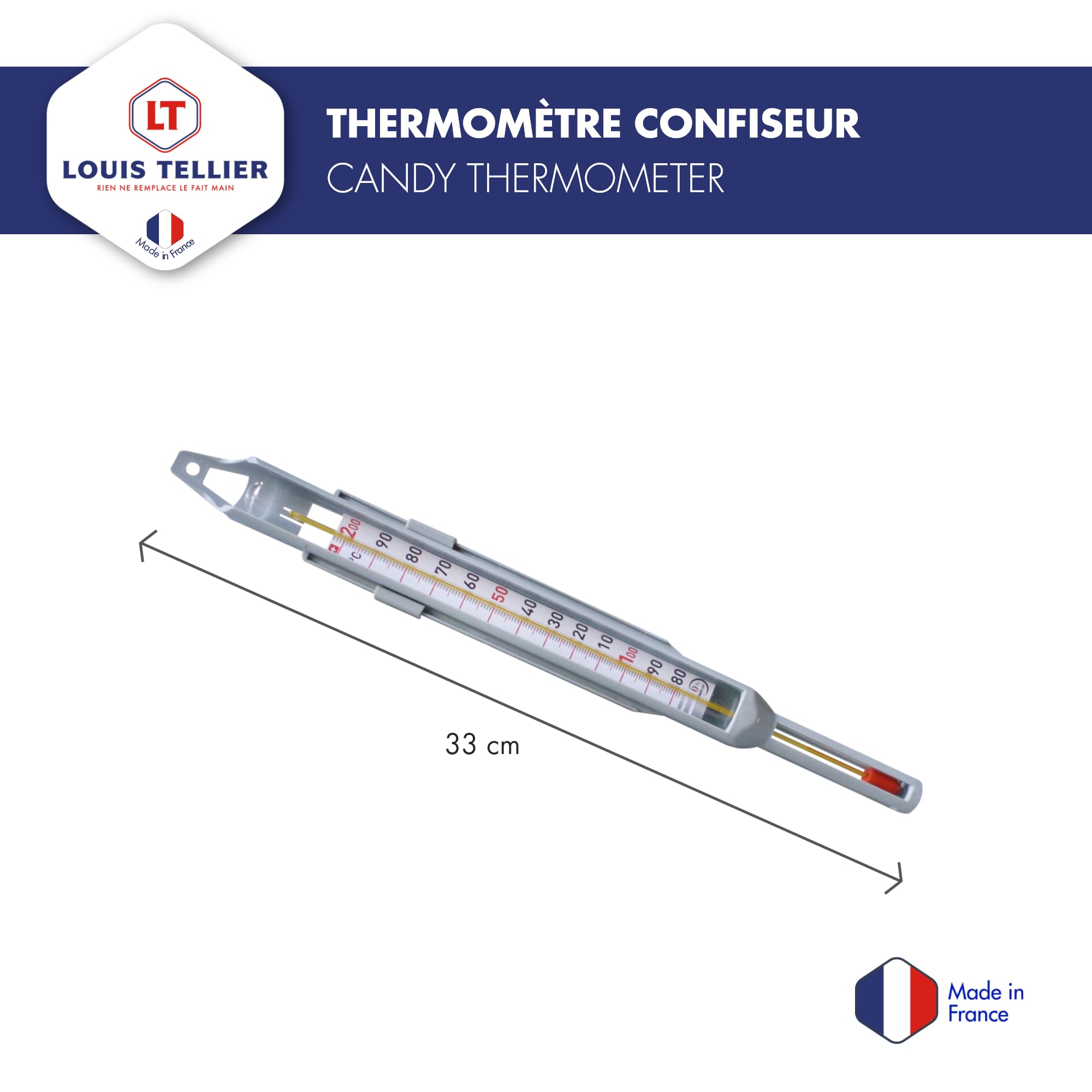 Thermomètre Confiseur +80°C à +200°C Spécial Sucre Caramel Fabrication Française