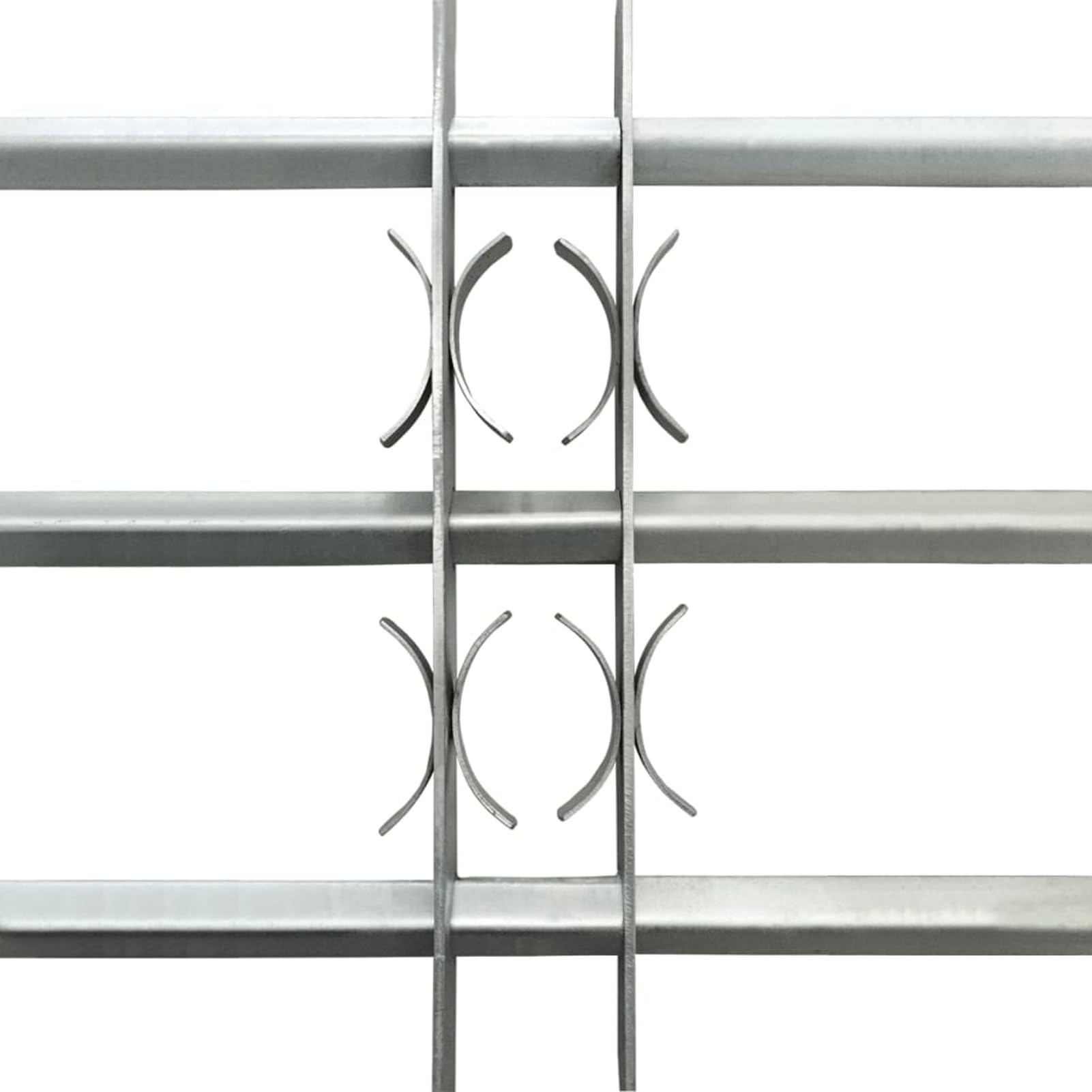 Grate per Finestre Regolabili 3 Barre Trasversali 500-650 mm,Grate per Finestre Antiscasso,Estensibili Zincate in Acciaio Inferriate di Sicurezza