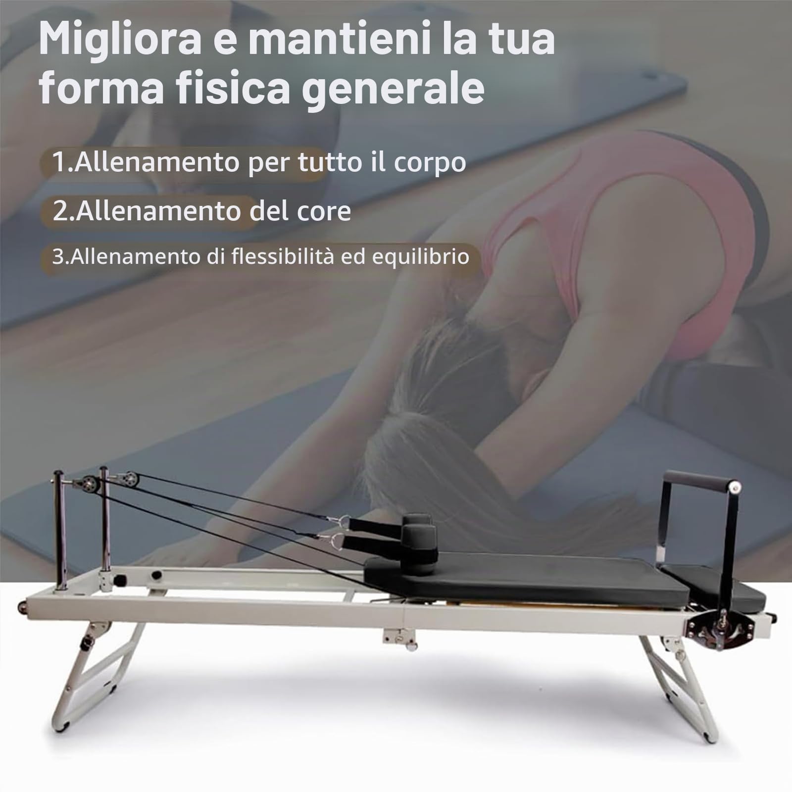 Accessorio Pilates Reformer per Esercizi, Tubo in Lattice, Elasticità Estrema, Adatto per Lettino da Allenamento Yoga in Acciaio Inossidabile Pilates