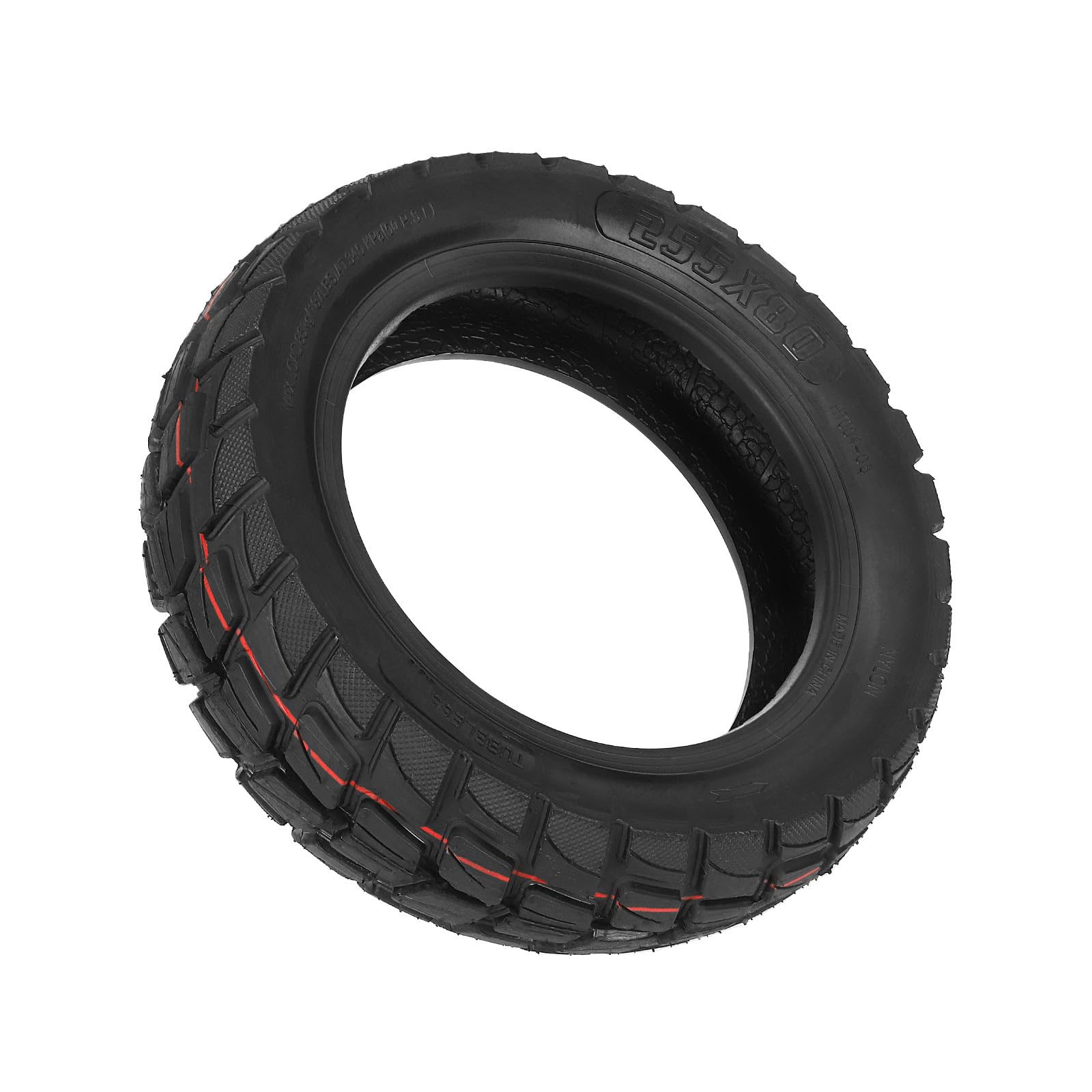 Pneumatici tubeless da fuoristrada 255 x 80, pneumatici di ricambio da 10 pollici/254 mm per monopattino elettrico Zero 10X, pneumatici anteriori e posteriori di ricambio super larghi