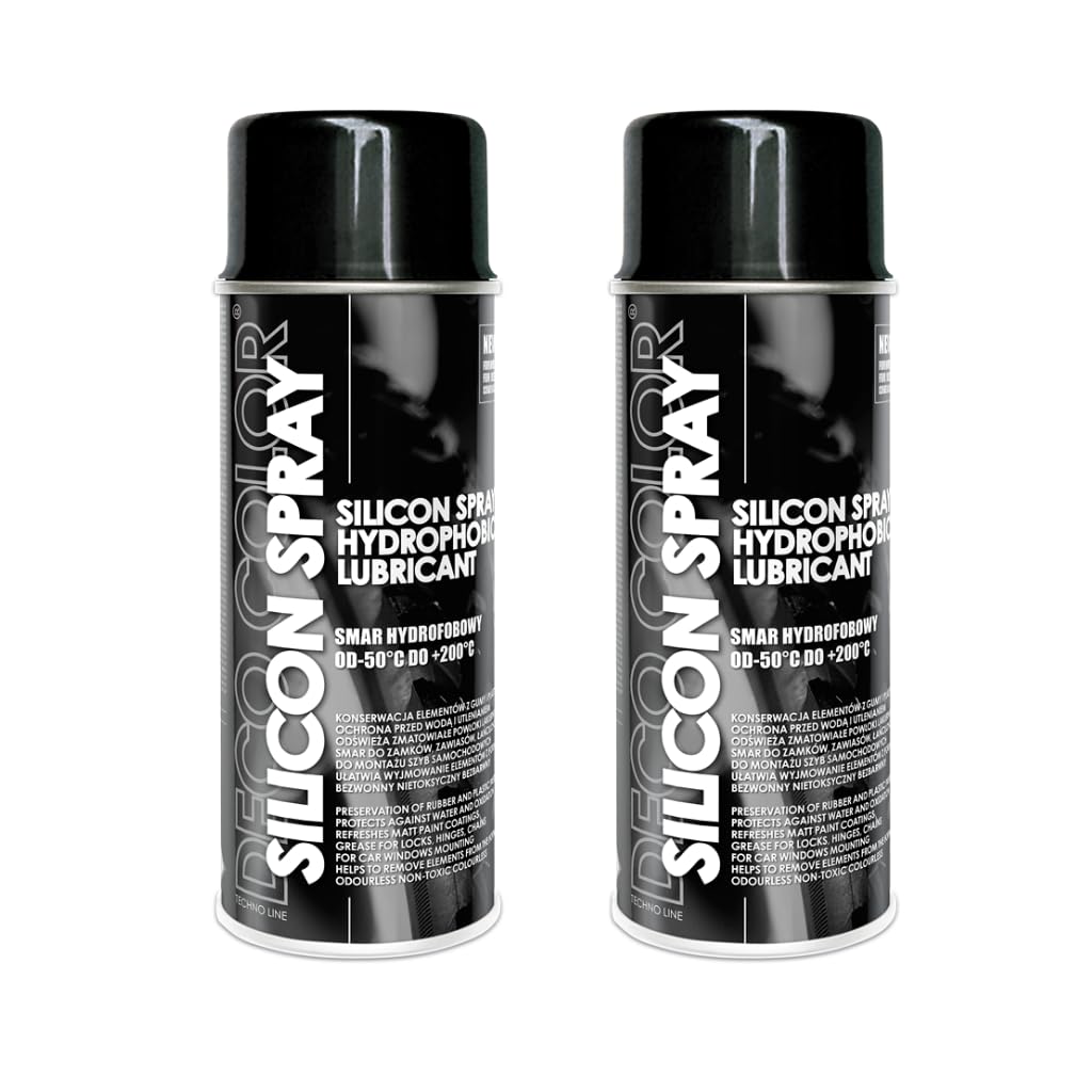 DECO COLOR SILICONE SPRAY LUBRICANT OIL MULTI PURPOSE MOULD RELEASING HYDROPHOBIC WATER PROOF PRESERVATION 400ml