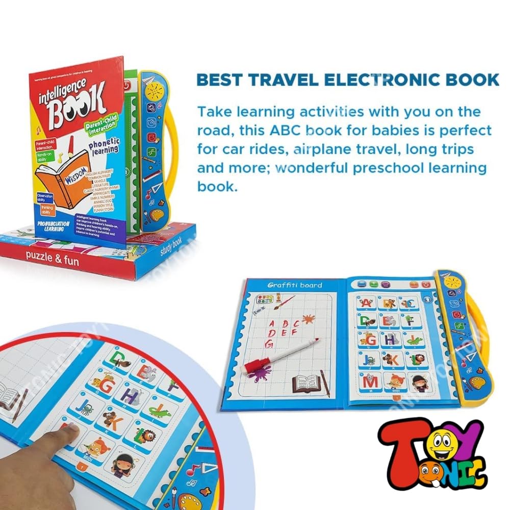 TOYTONIC Educational Talking Sound Book for Kids – Learn Alphabets, Numbers, Shapes & Phonics | Interactive Book with Music & Touch Features | Multicolor Learning Toy for Toddlers (Ages 2–7) - Image 7 thumbnail