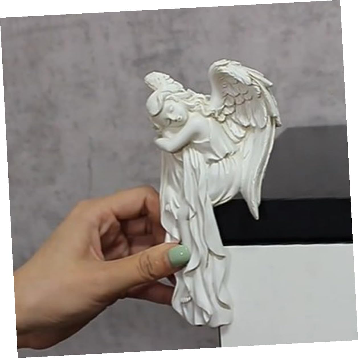 Artibetter Ornamenti Angeli da Porta in Resina Bianca 2 Pezzi