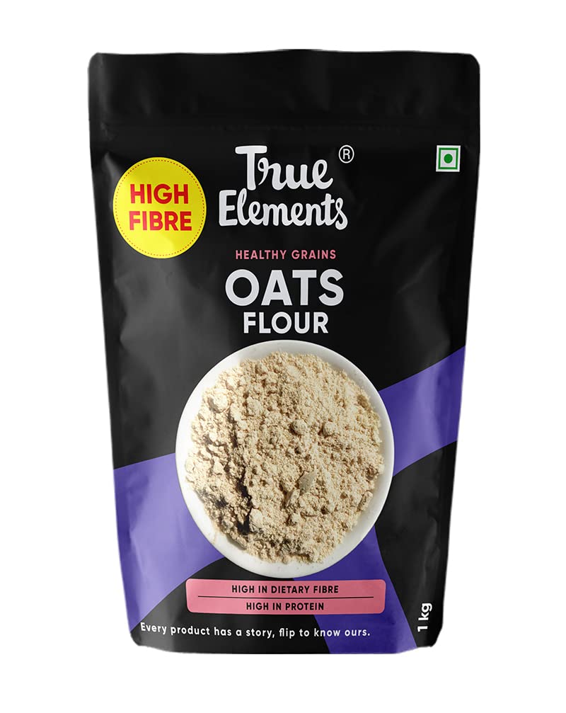 True Elements Oats Flour 1kg Oats Atta Oats Flour for Weight