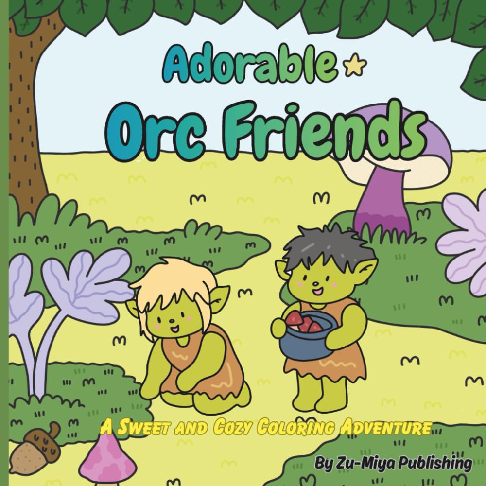 Adorable Orc Friends: A Sweet and Cozy Coloring Adventure