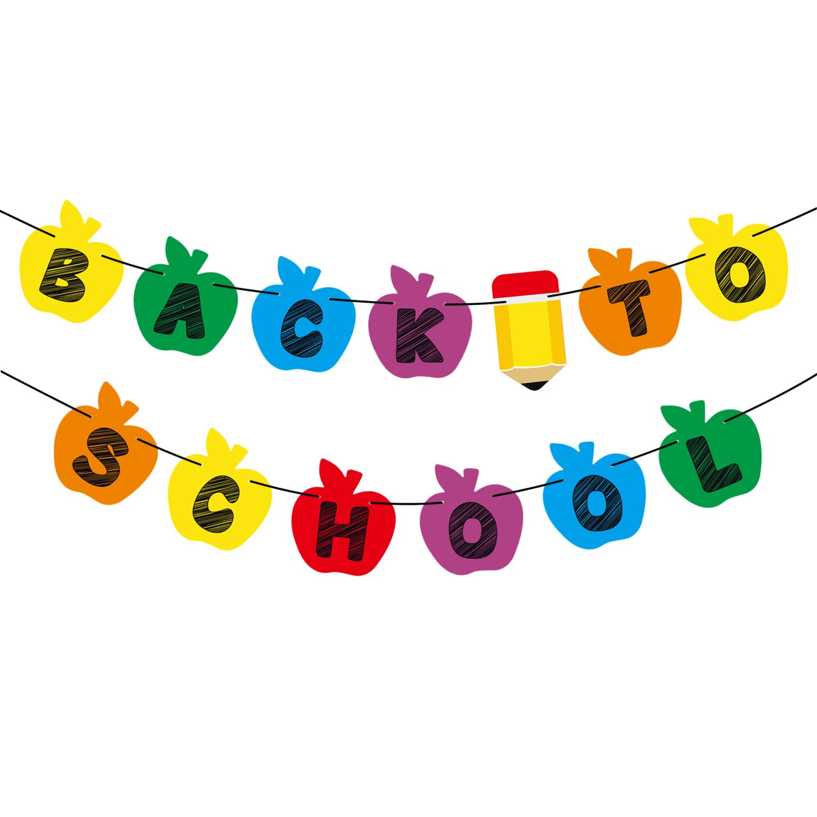 Back to School Banner Ritorno alle Decorazioni Scolastiche Striscione di Bentornato per Decorazioni in Classe