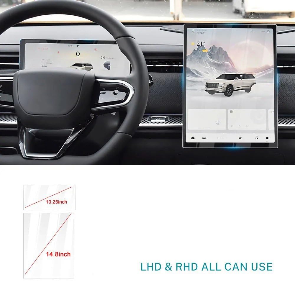 Osłona ekranu nawigacji samochodowej do Chery dla Jaecoo J7 dla Phev 2023-2026 33.5 cm 37.6 cm samochodowa nawigacja GPS deska rozdzielcza ekran ze szkła hartowanego (zestaw 37.6 cm)
