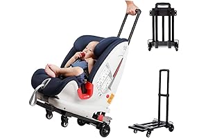 Car Seat Dolly for Airport with Wheels, Compact Fold & Magnet Closure