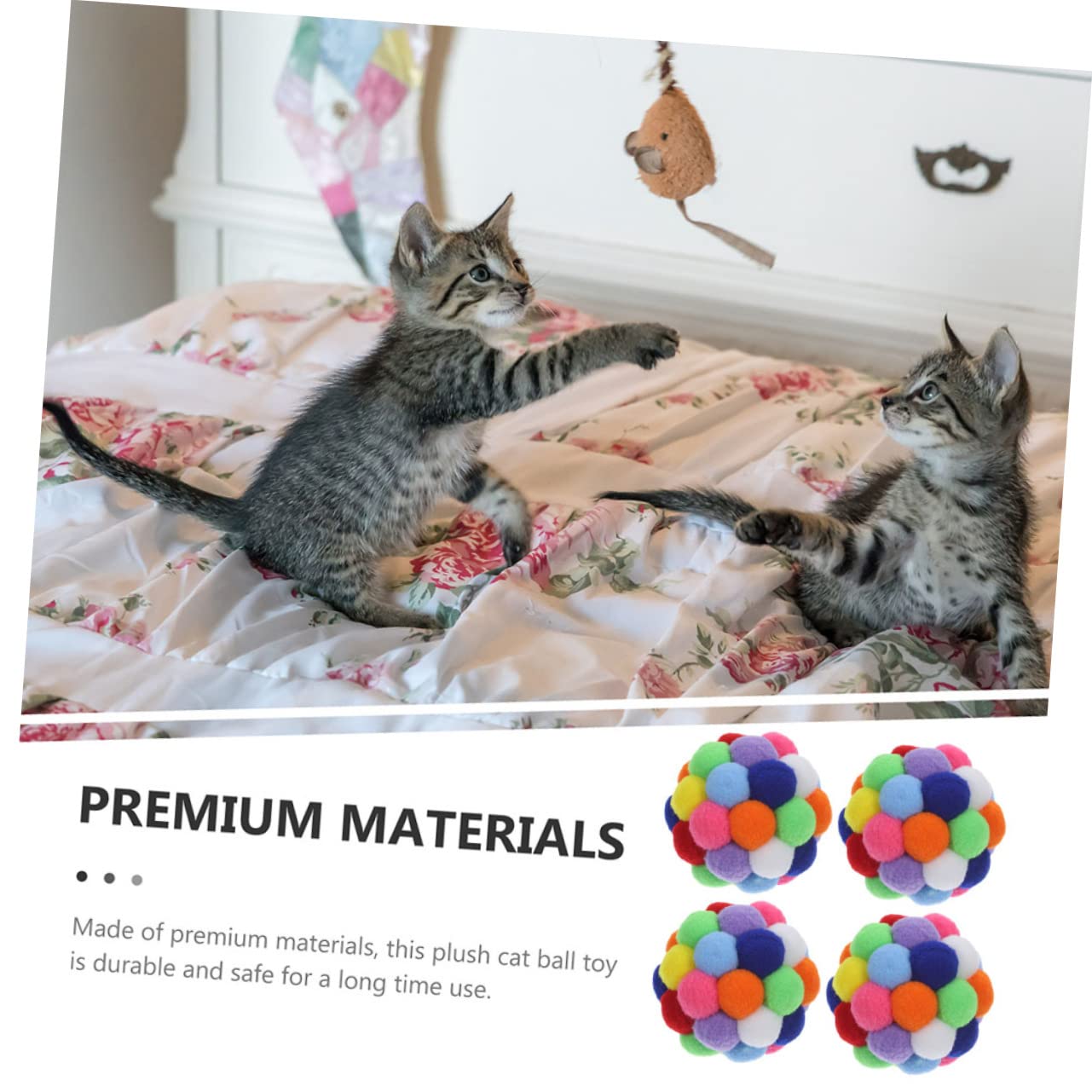Toddmomy 20piezas De Juguete para Gatos con Cascabeles Bolas De Interactivas para Gatos De Interior Juguetes para Estimulación y Ejercicio De Mascotas
