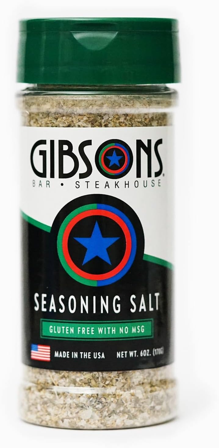 Steakhouse Seasoning Salt (6 Ounce Jar) – Original Cooking & Grilling Blend of Spices & Seasonings (Salt, Onion & Garlic) - No MSG & Gluten Free