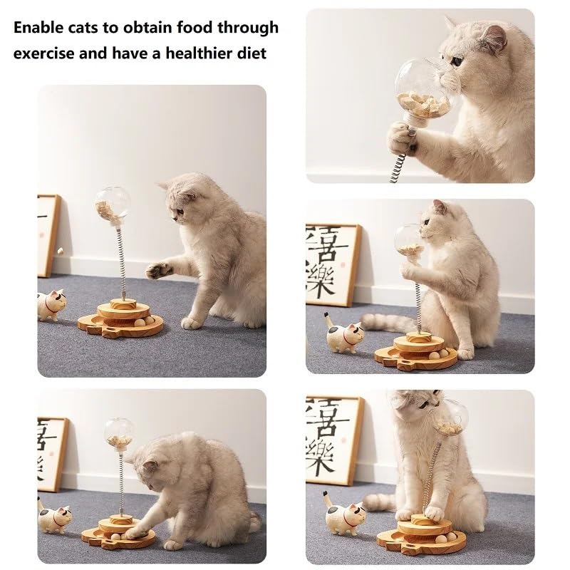 Juguetes con forma de bola con fugas for gatos, juguetes con forma de bola con comida for mascotas, juguetes interactivos con comedero lento con fugas for mascotas, juguetes autónomos de comida lenta