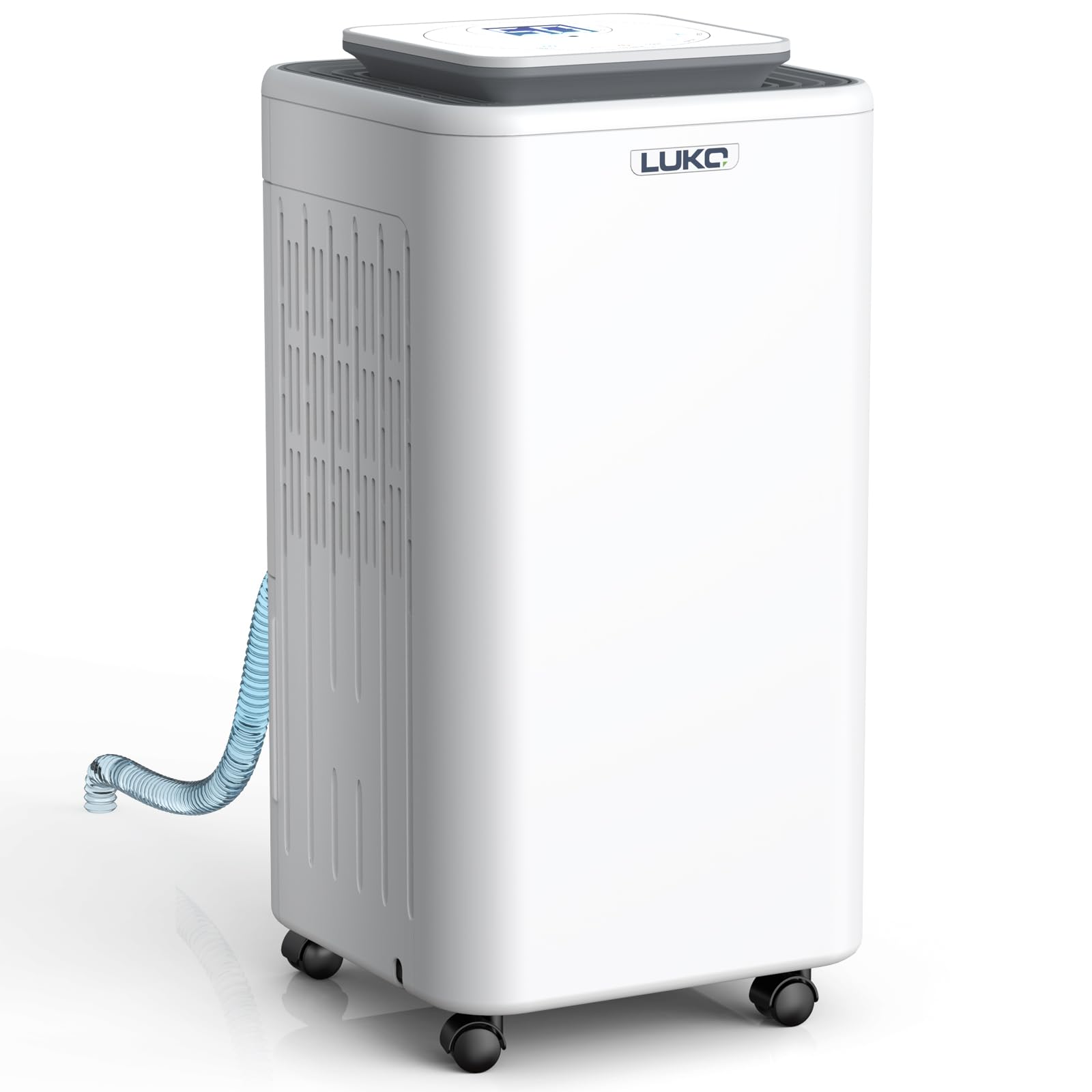 LUKO 2000 Sq. Ft Dehumidifiers for Large Room and Basements, 30 Pints Dehumidifier with Drain Hose, Auto or Manual Drainage, 0.528 Gallon Water Tank, Auto Defrost, Dry Clothes Function, 24H Timer