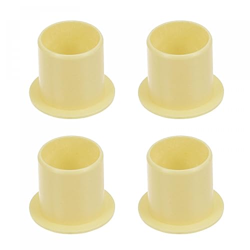 uxcell Rodamientos de manga con bridas 0.591 in Diámetro 0.669 in OD 0.787 in Longitud POM Envueltos Bujes sin aceite Amarillo 4pcs