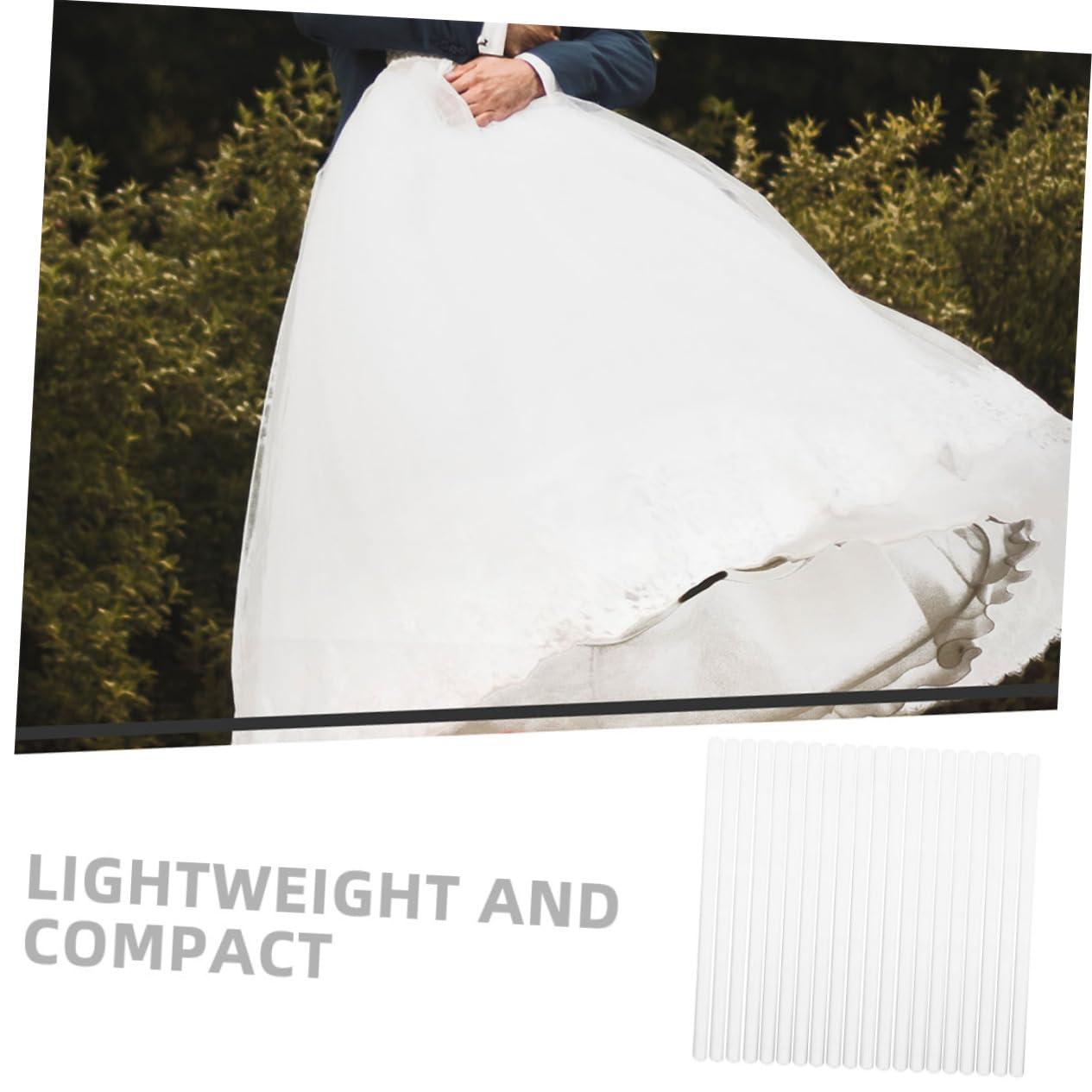 Hohopeti DIY Boning Supply 20pcs Plastic Boning Rods for Sewing Dress Accessory