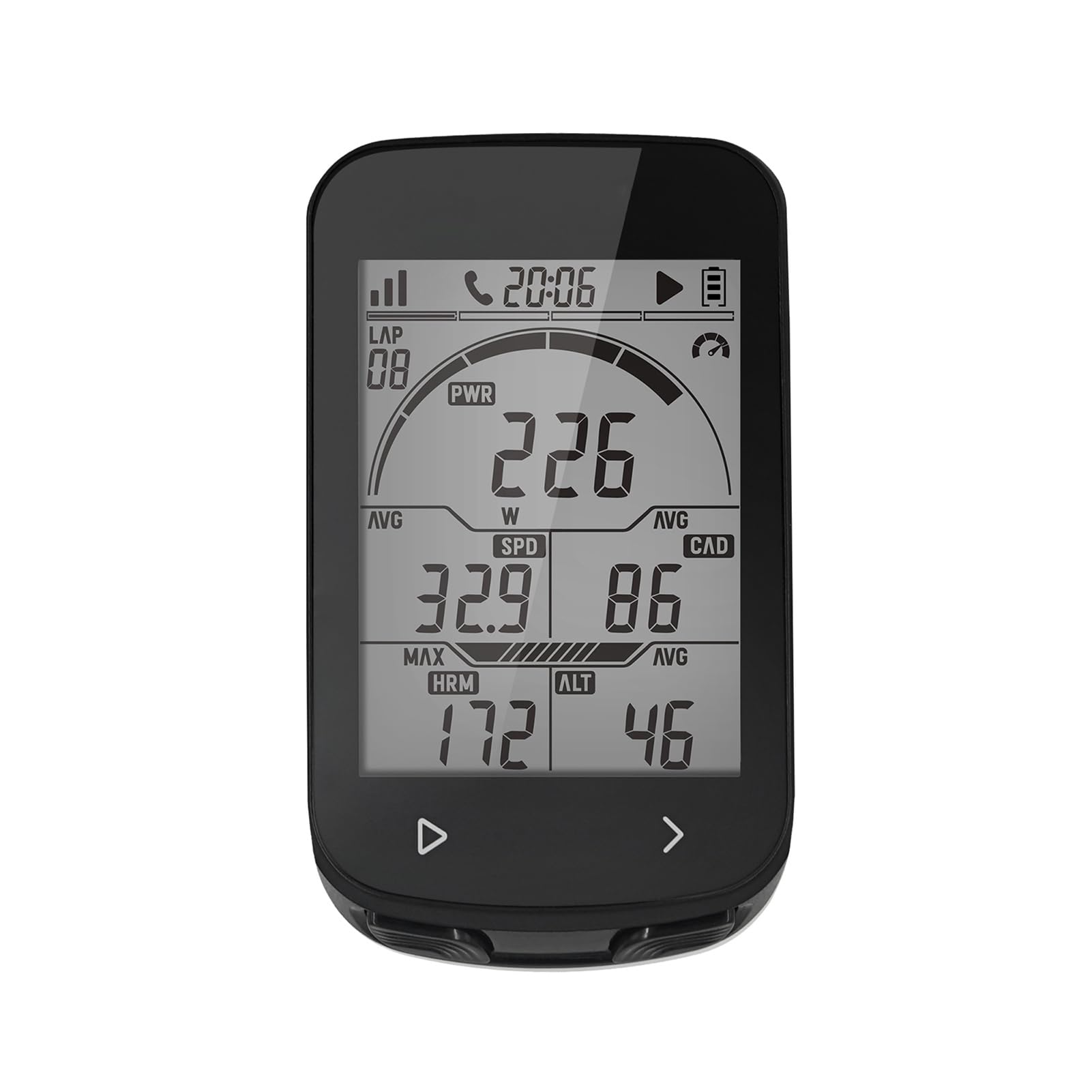 Computer da Bici GPS Impermeabile Ciclo Wireless Smart Computer Tachimetro Satellitare 5 Schermo Grande da 2,6 Pollici Supporto più Veloce più Potente e con Design Ultrasottile